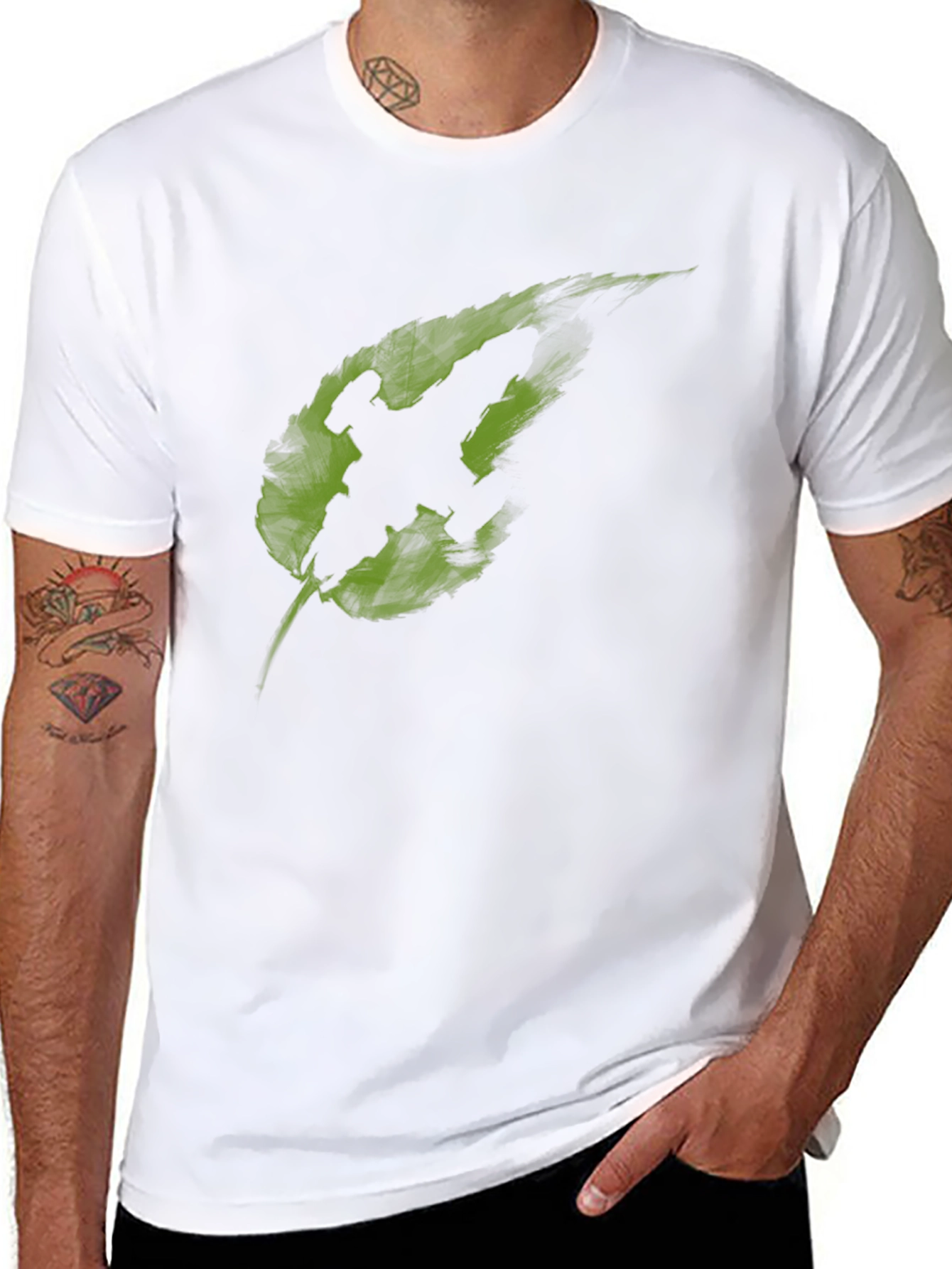 Leaf Warrior Graphic T-Shirt - Cool Black Tee