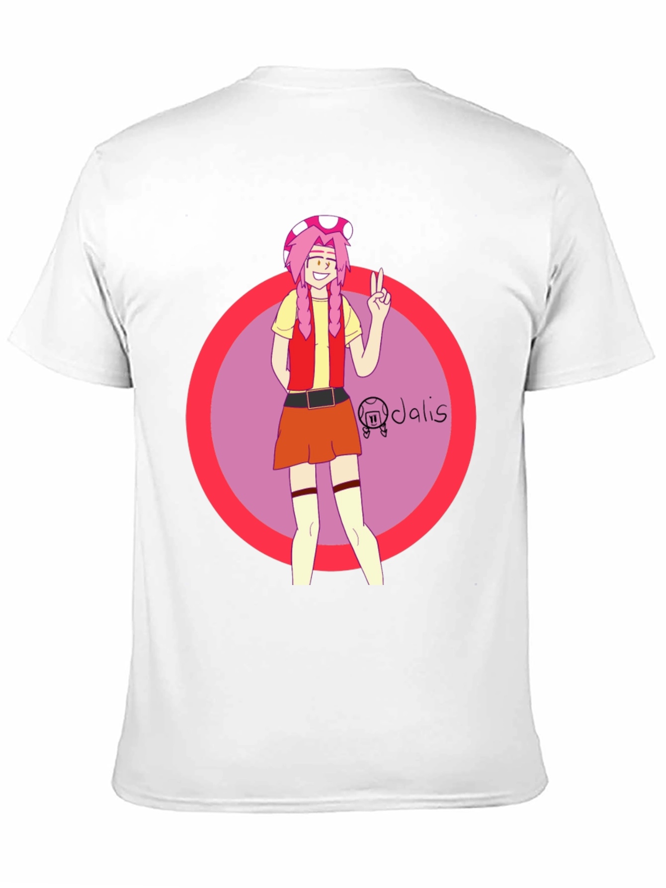 Toadette Inspired Graphic Tee - Black Cotton Blend