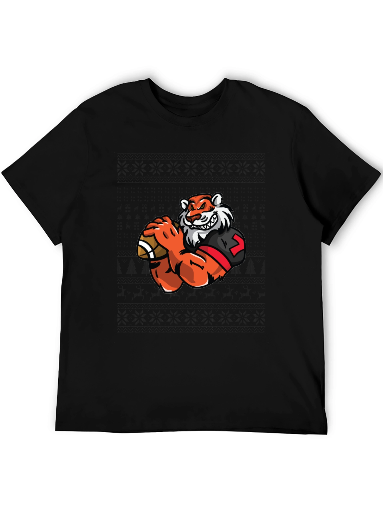 Tiger Football T-Shirt - Black
