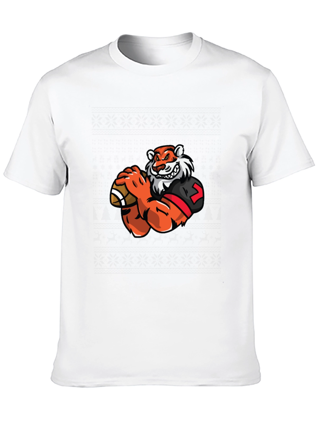 Tiger Football T-Shirt - Black