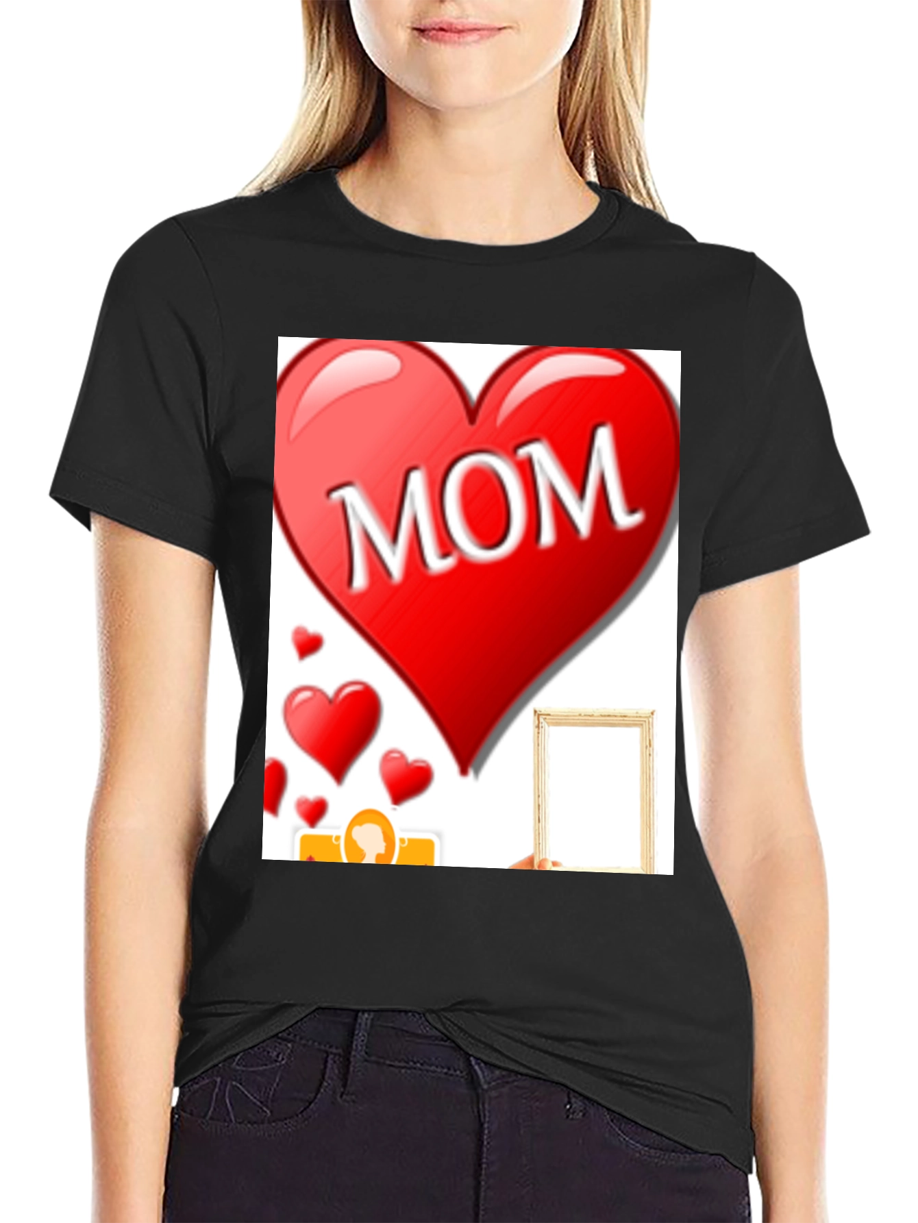 I Love Mom T-Shirt - Heart Design