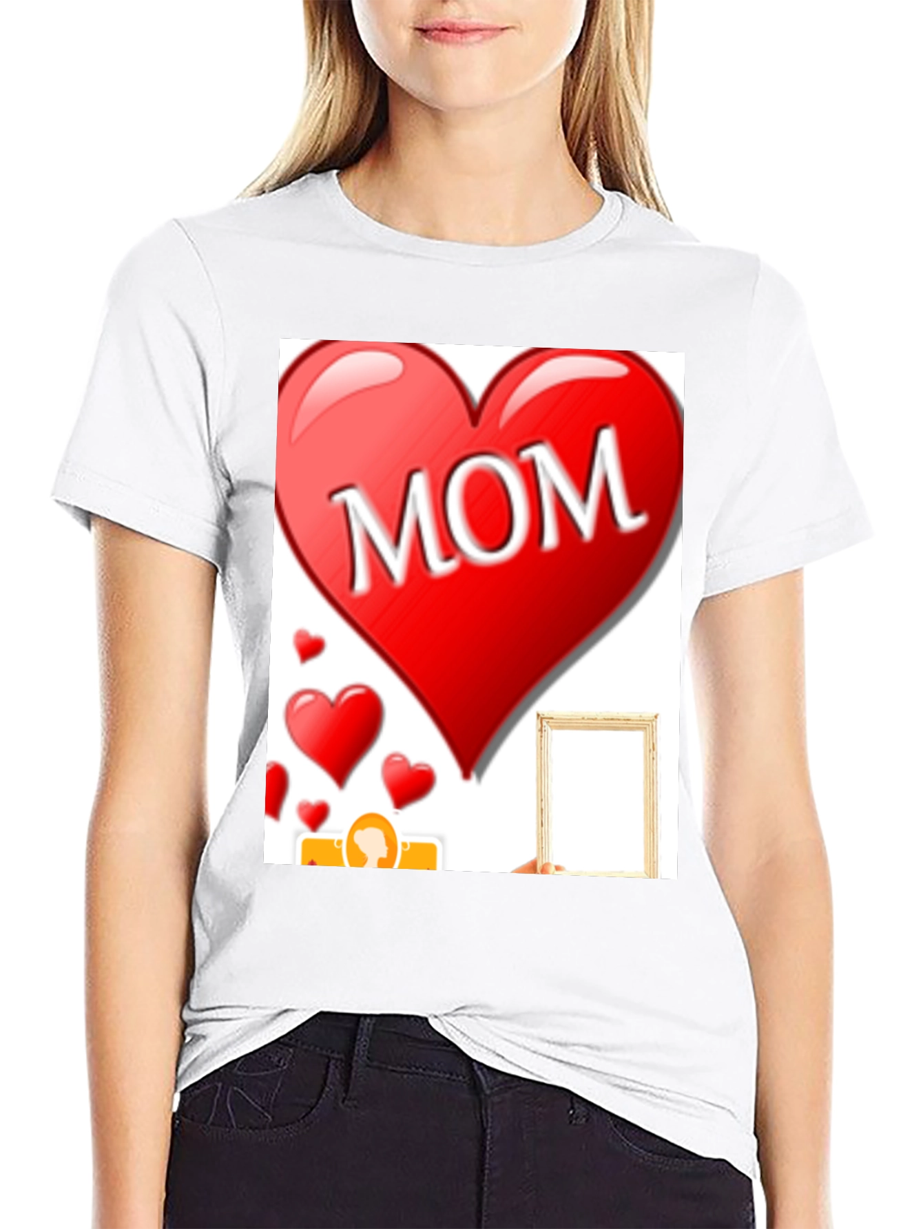 I Love Mom T-Shirt - Heart Design