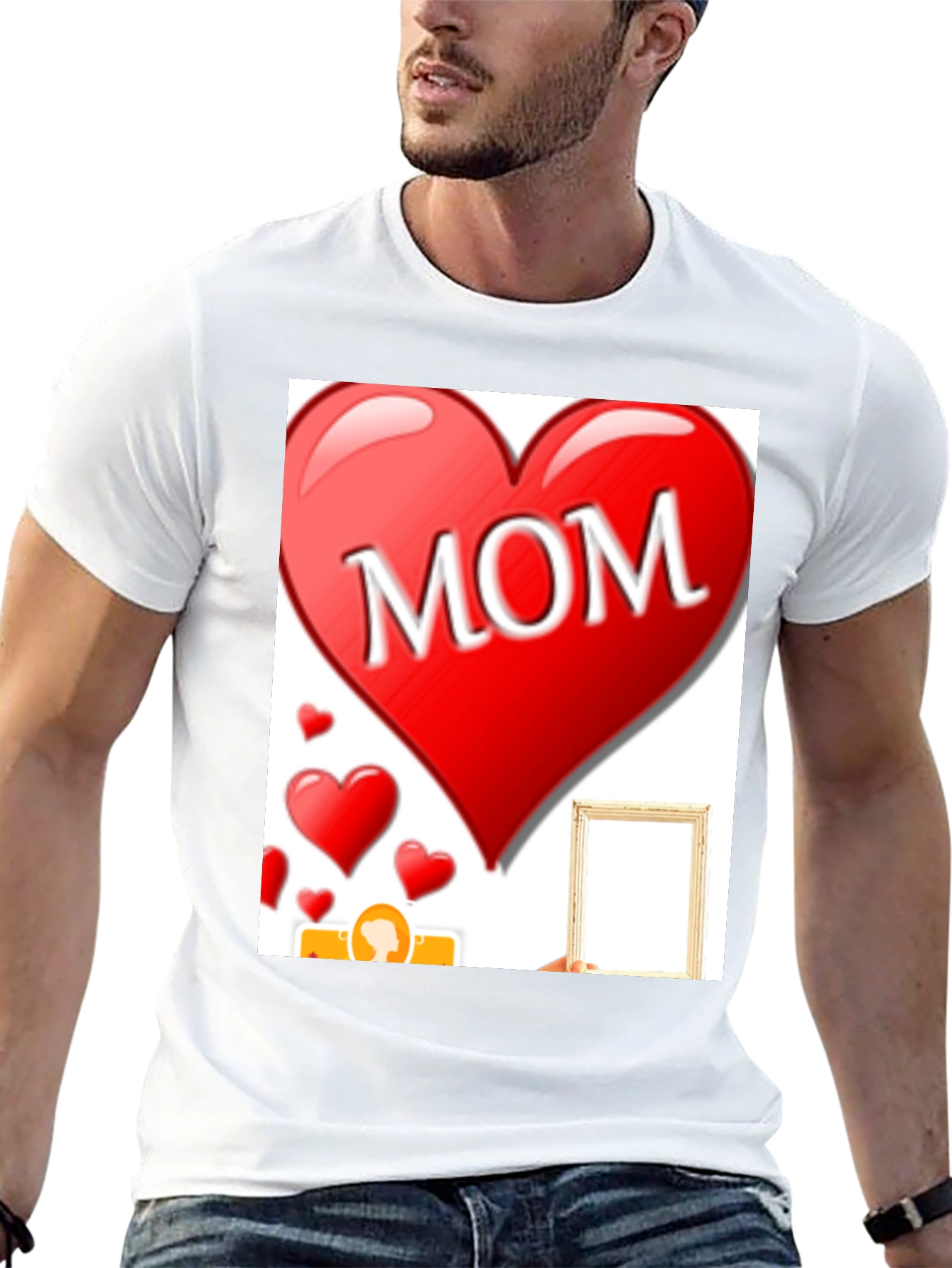 I Love Mom T-Shirt - Heart Design
