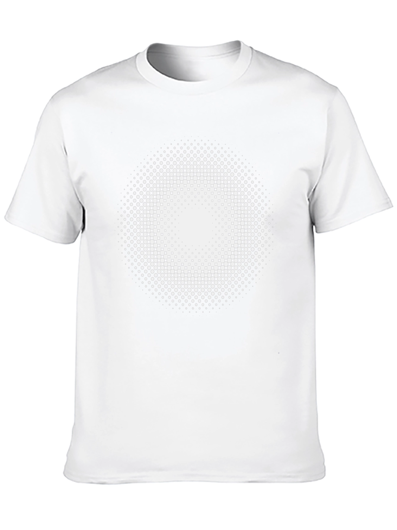 Abstract Halftone Circle Graphic T-Shirt - Black
