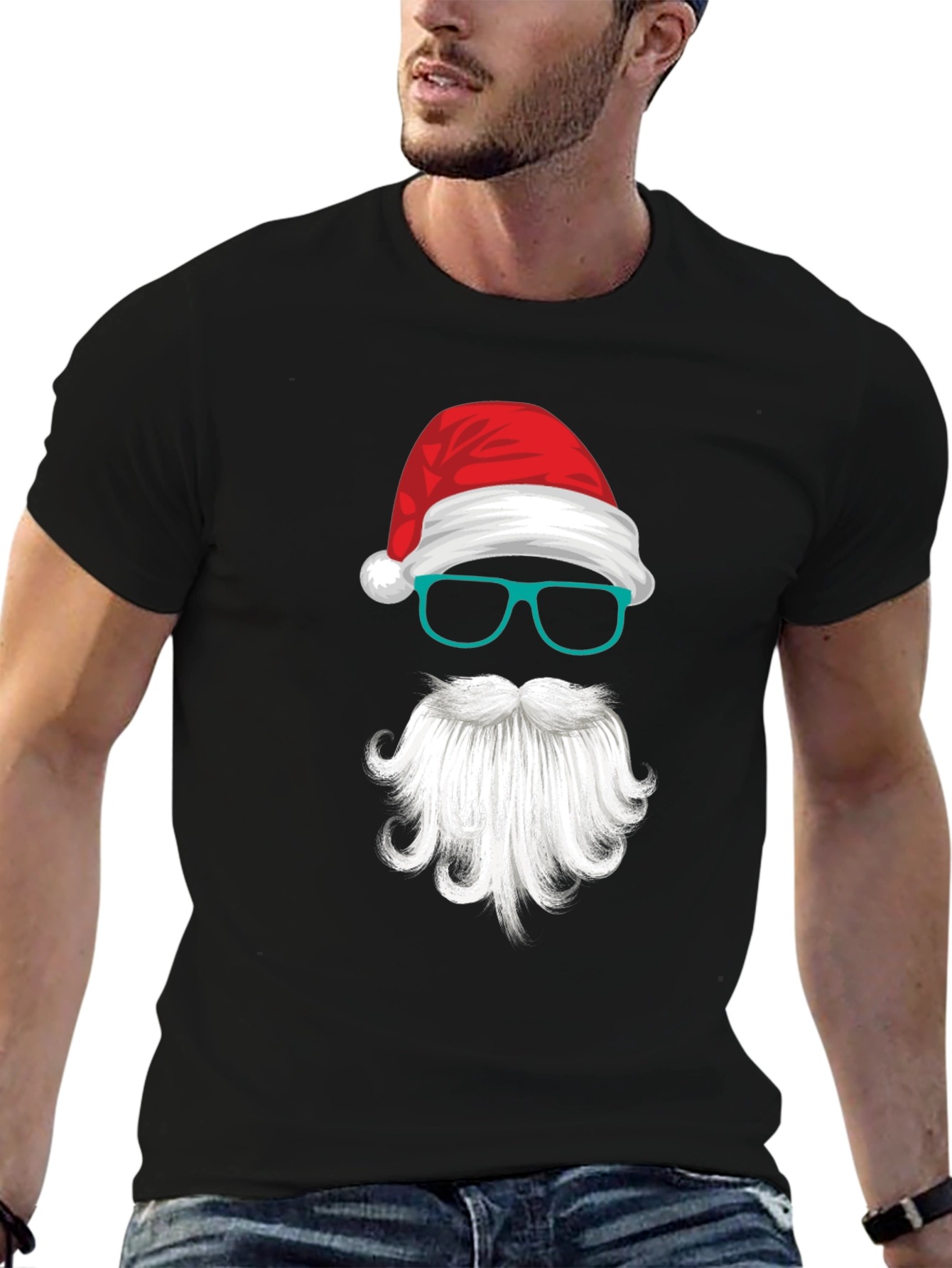 Santa Graphic Tee - Holiday Fun!