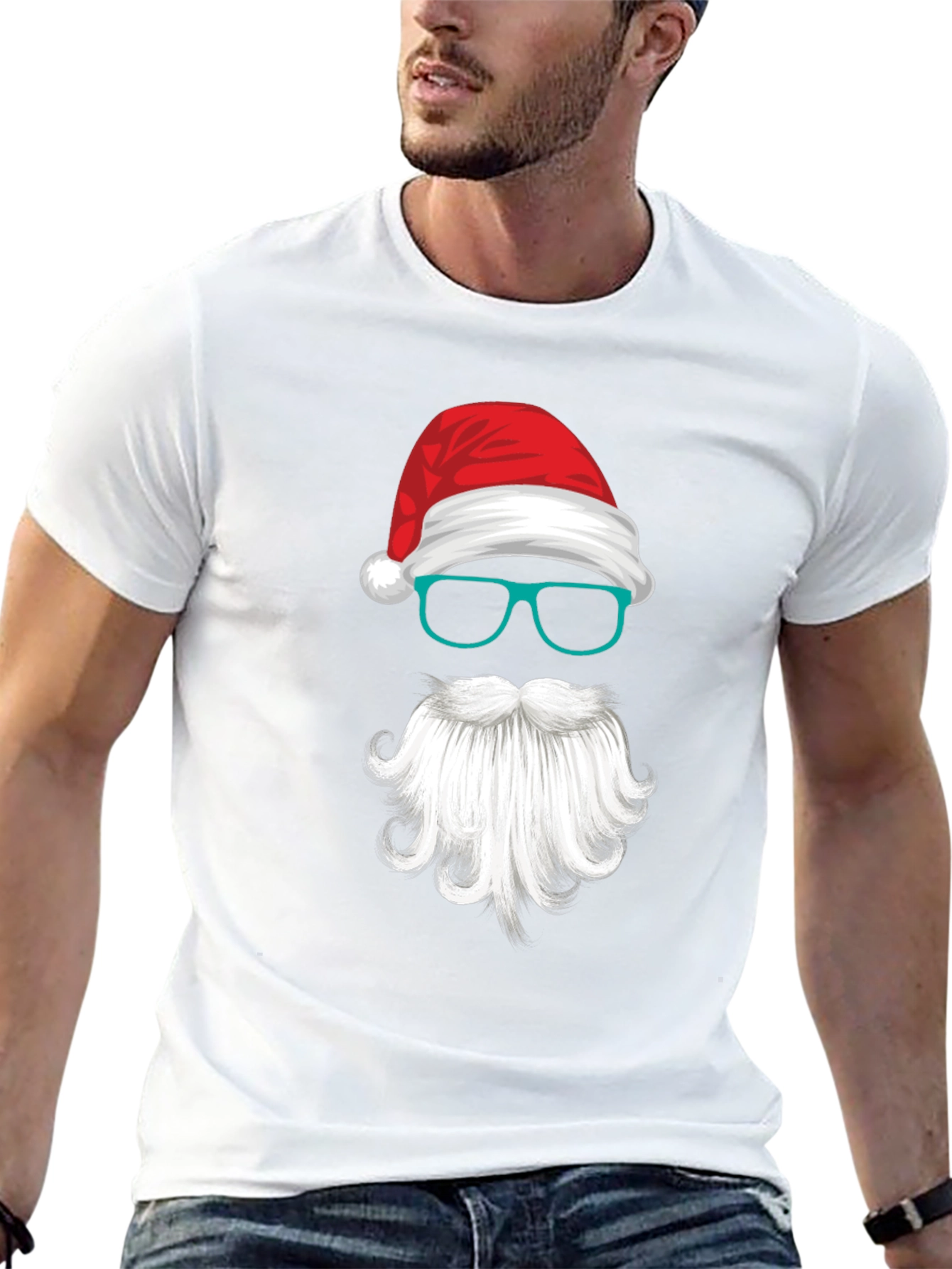 Santa Graphic Tee - Holiday Fun!