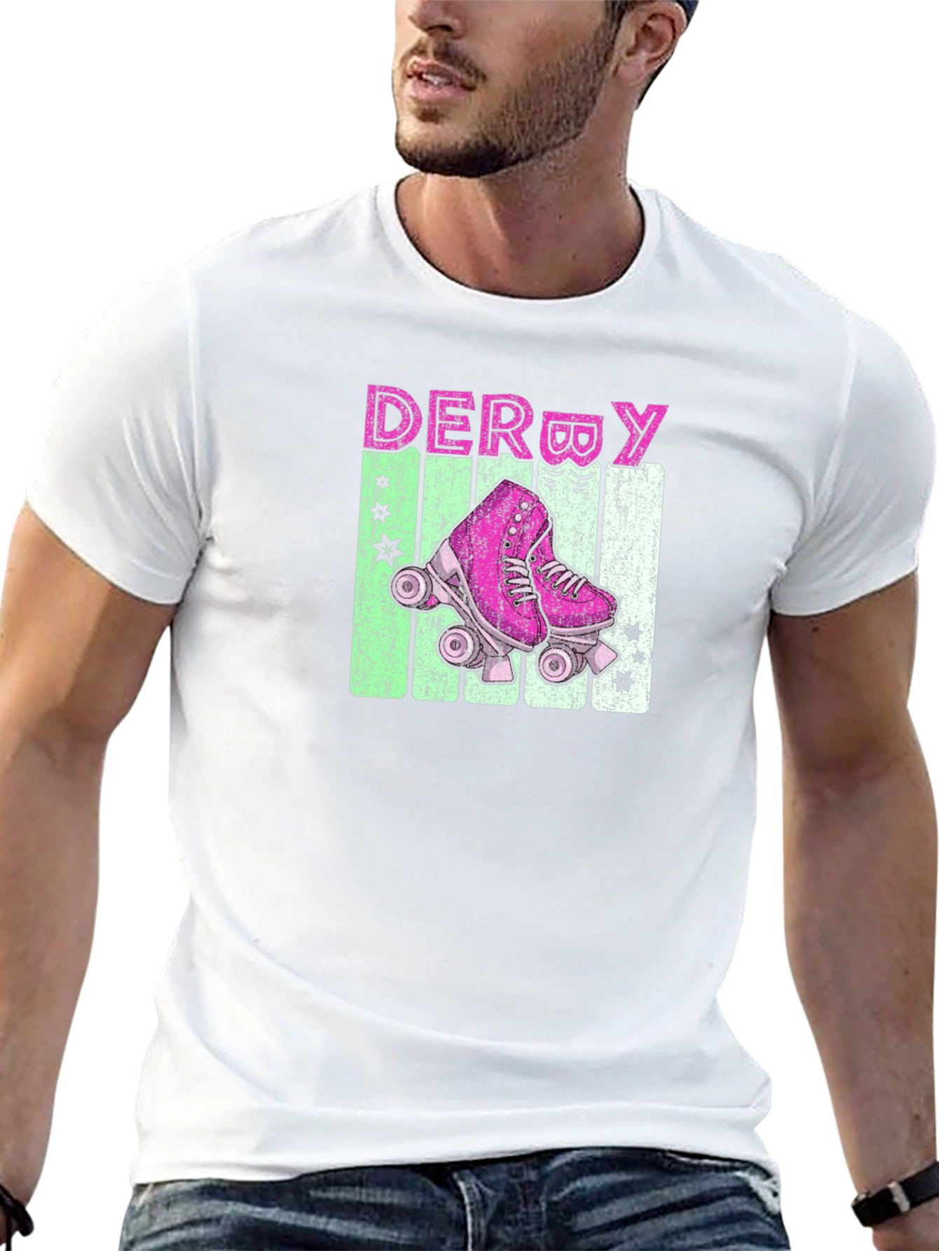 Retro Derby Roller Skate Graphic Tee