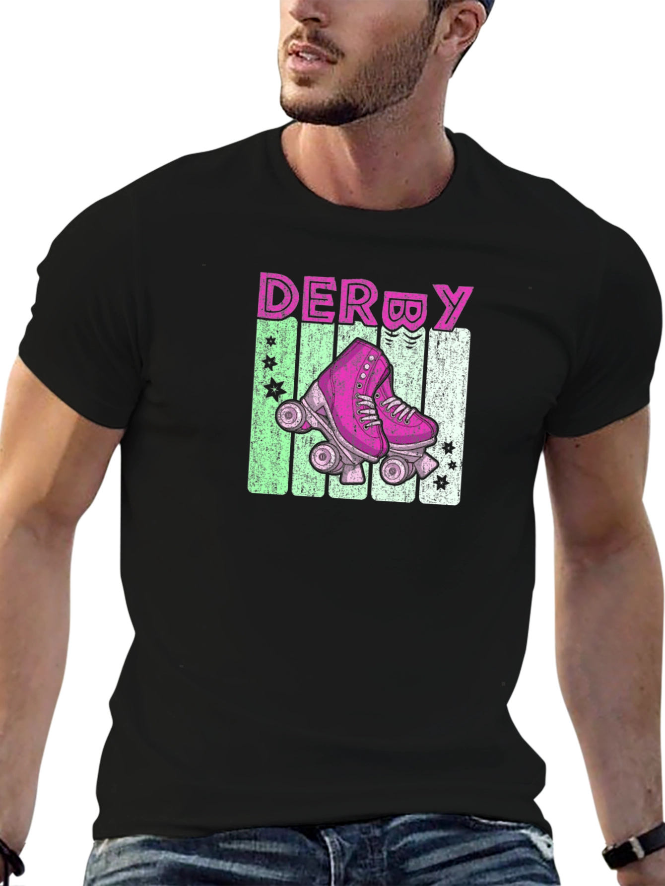Retro Derby Roller Skate Graphic Tee