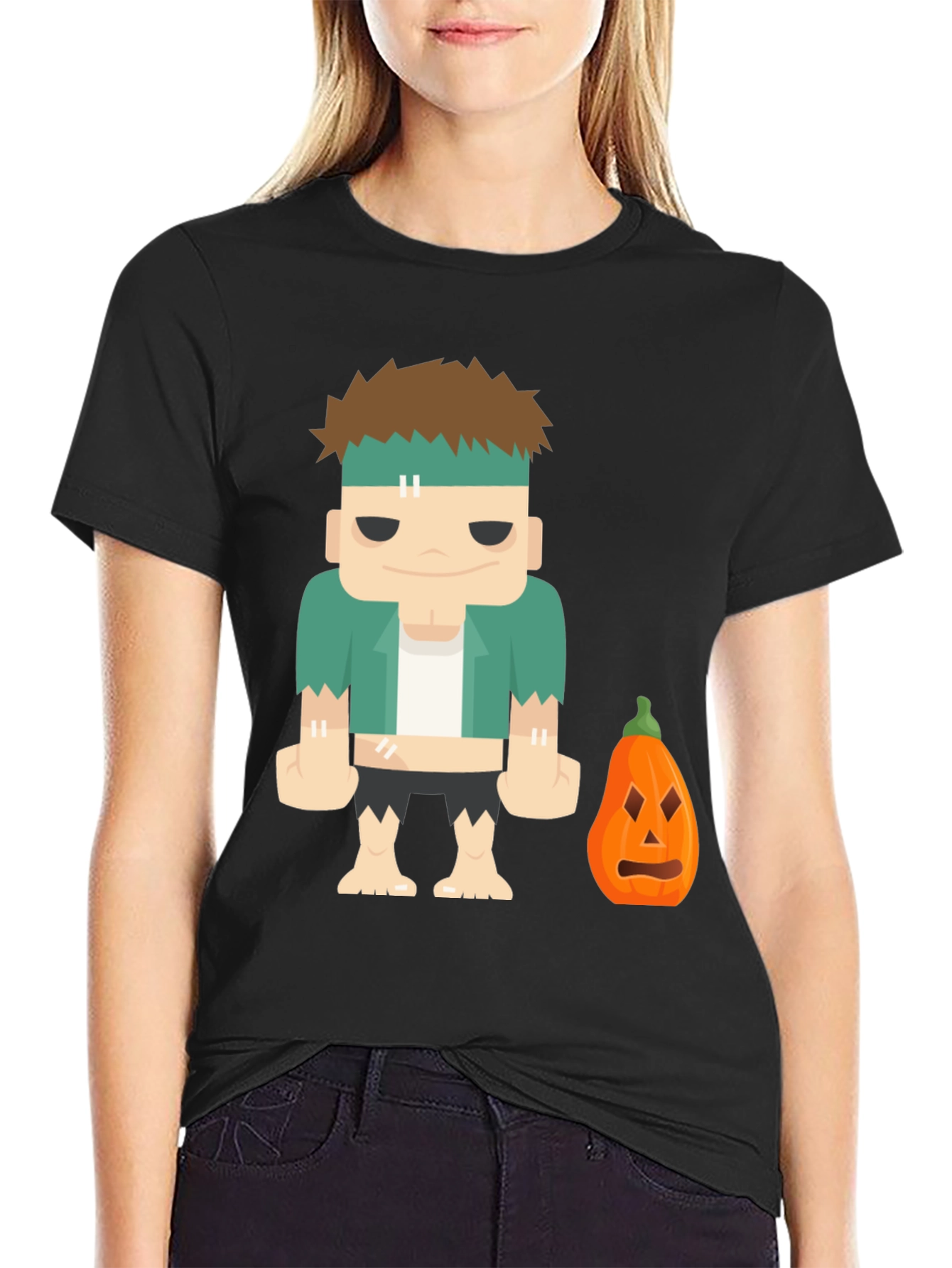 Frankensteins Monster Halloween Graphic Tee