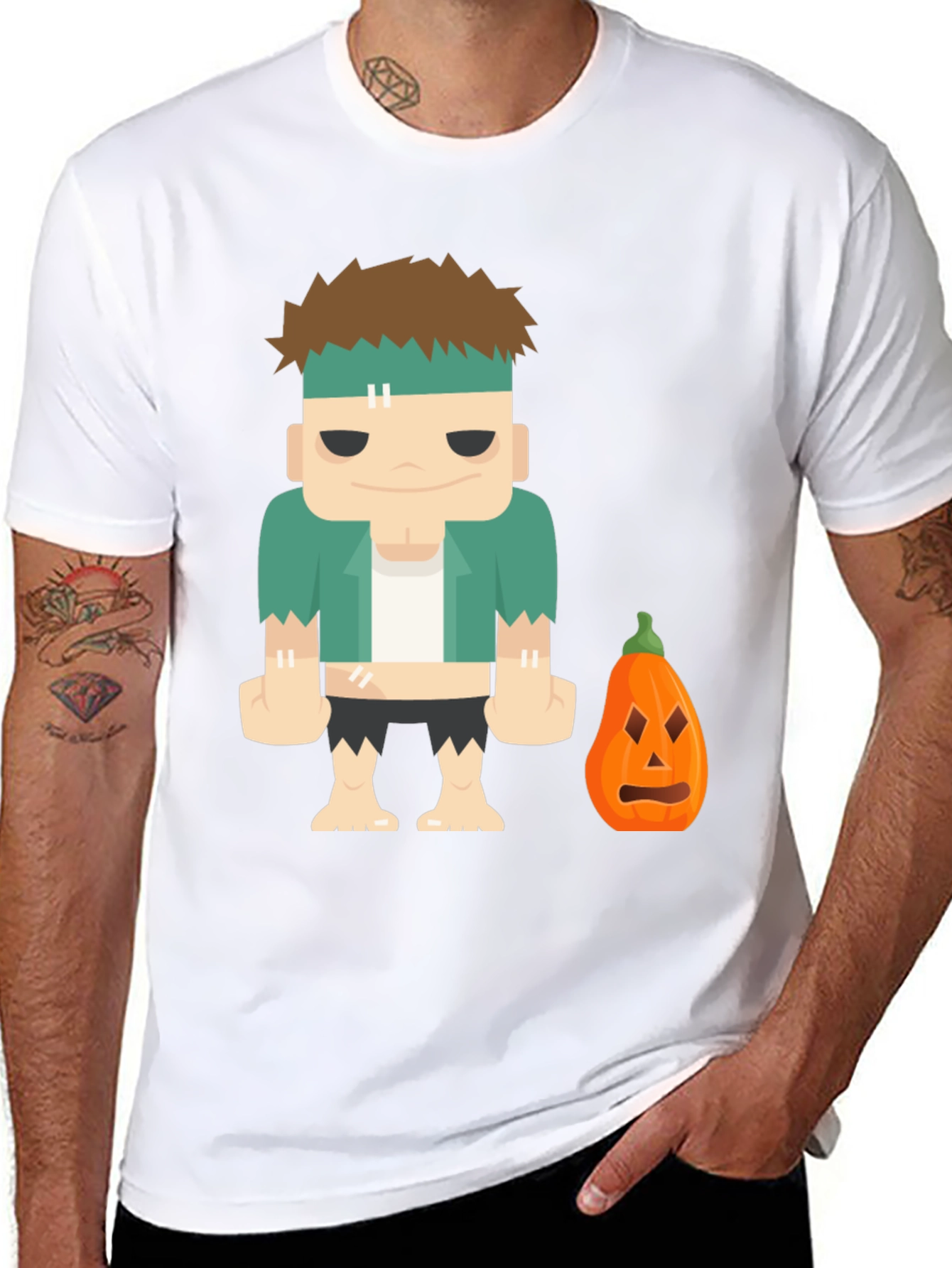 Frankensteins Monster Halloween Graphic Tee