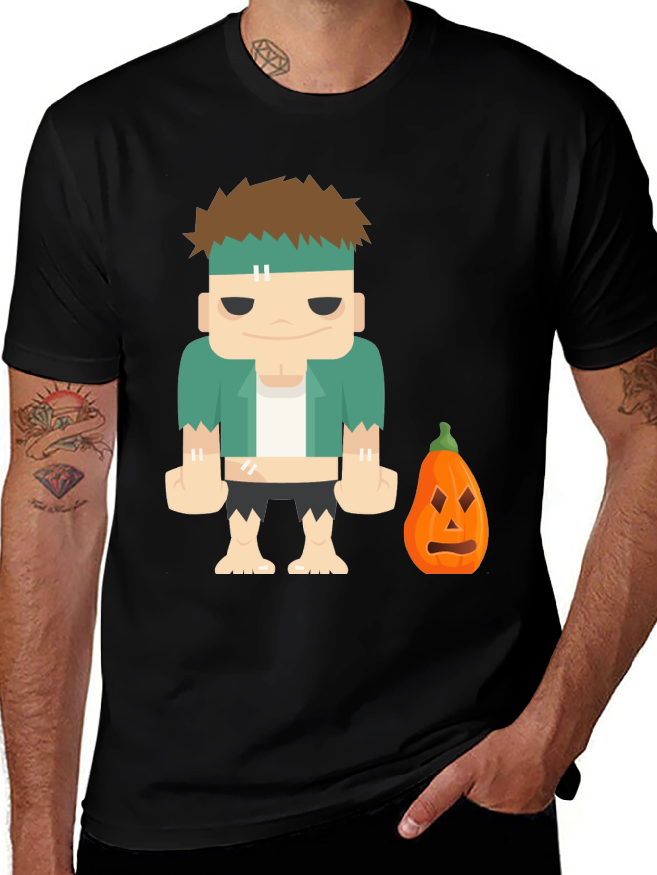 Frankensteins Monster Halloween Graphic Tee
