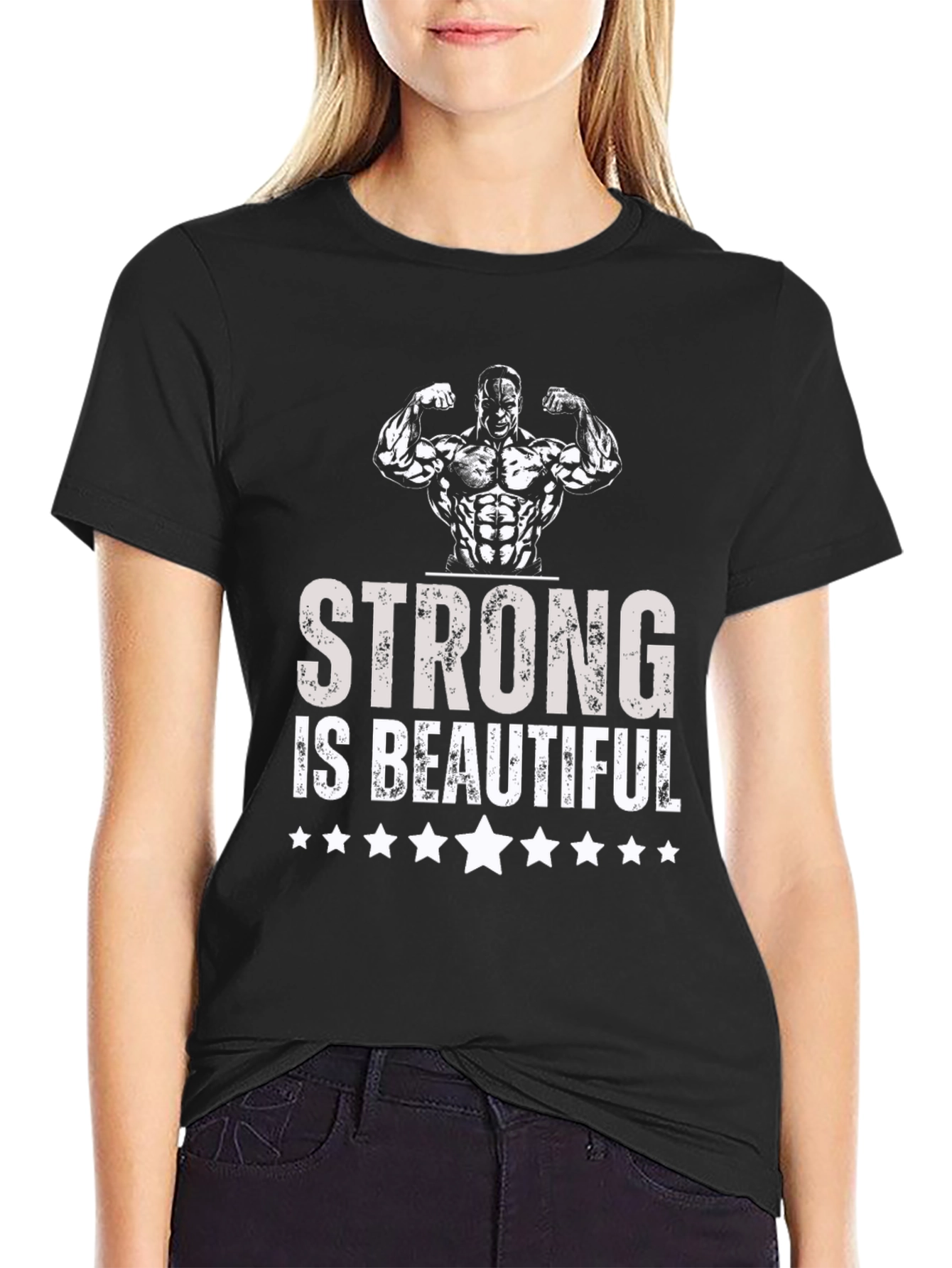 Strong is Beautiful Graphic Tee - Mens Fitness T-Shirt