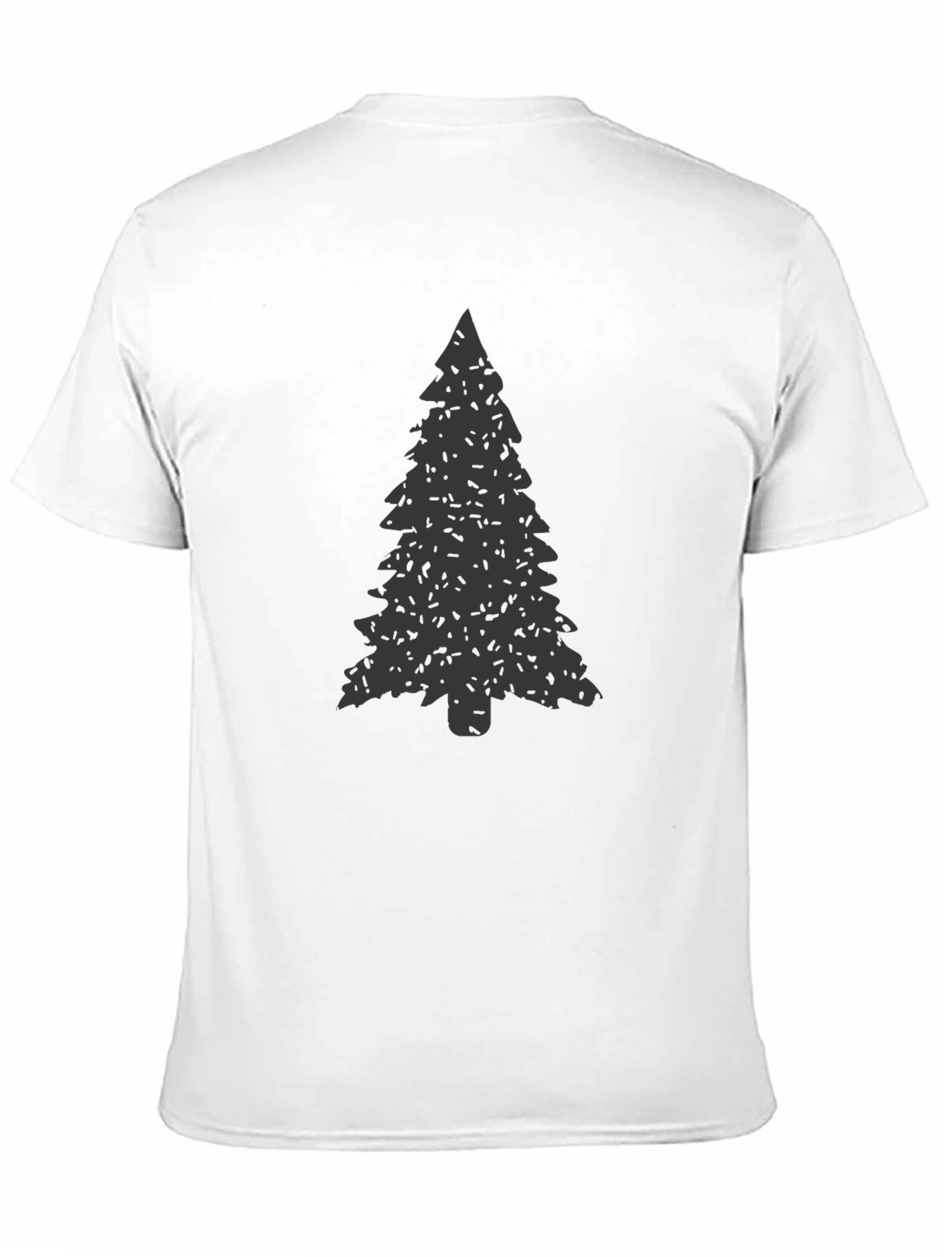 Evergreen Tree Graphic Tee - Soft Black Cotton Shirt
