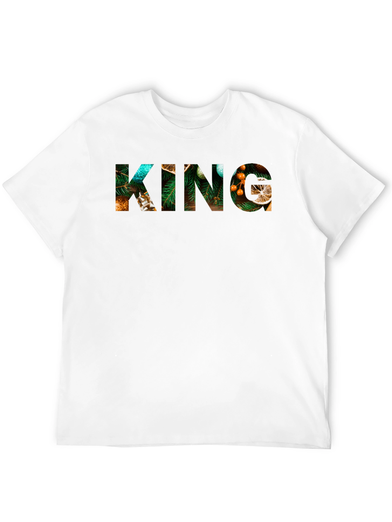 Festive KING Graphic Tee - Christmas Holiday Mens Shirt