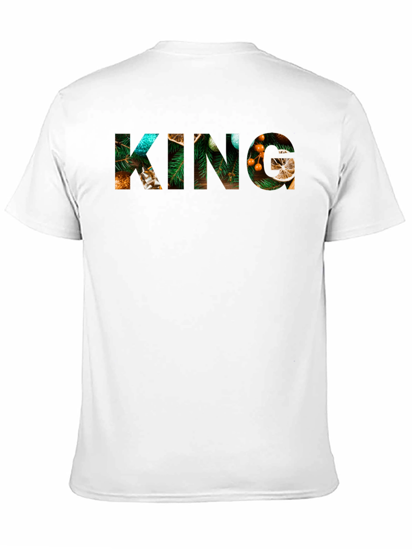 Festive KING Graphic Tee - Christmas Holiday Mens Shirt