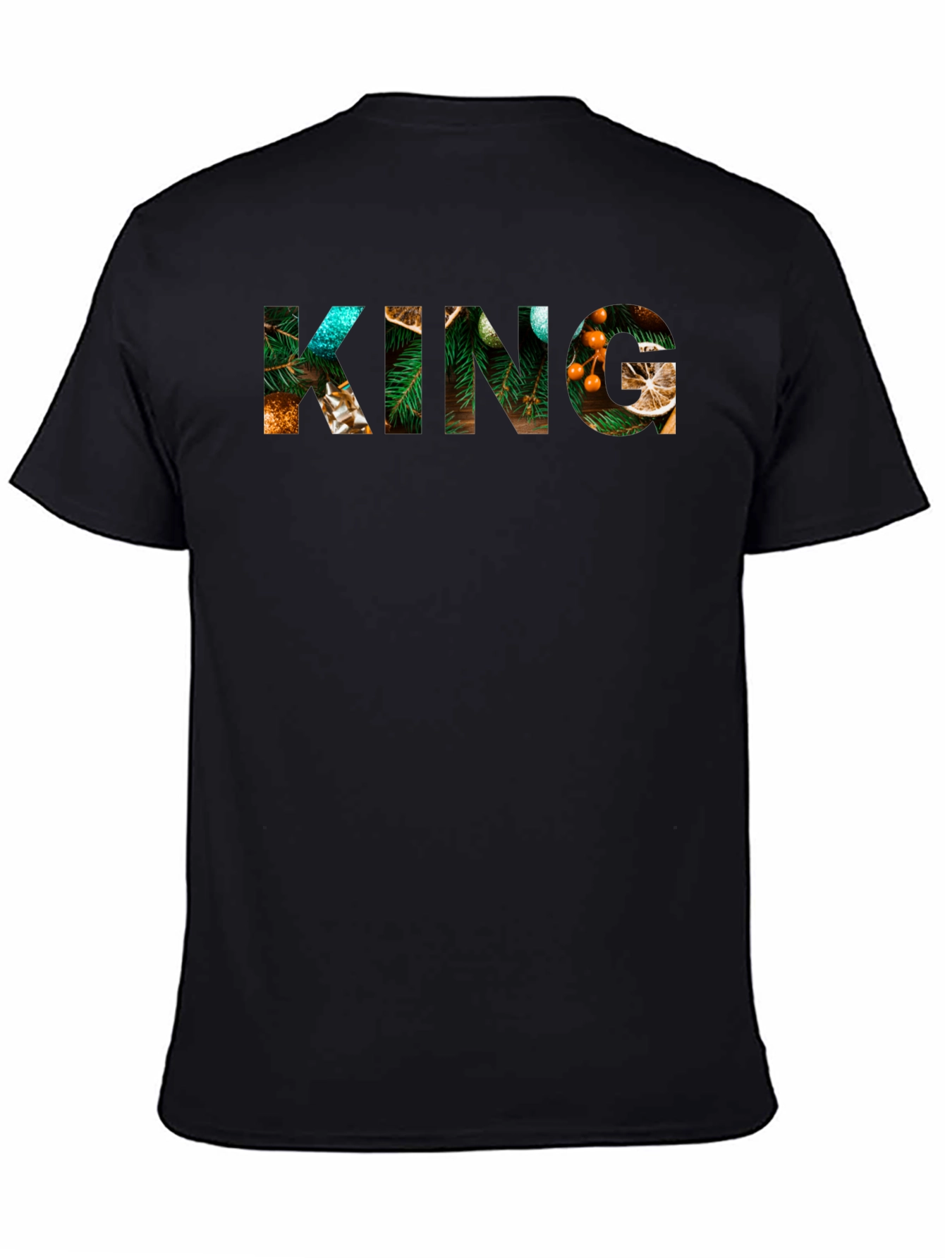 Festive KING Graphic Tee - Christmas Holiday Mens Shirt