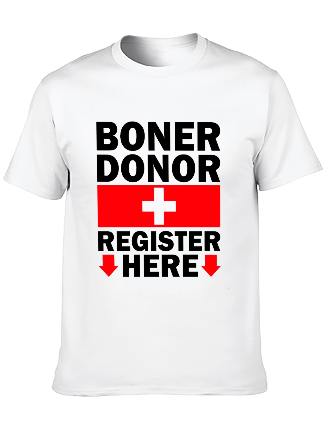Boner Donor Register Here Funny Graphic Tee
