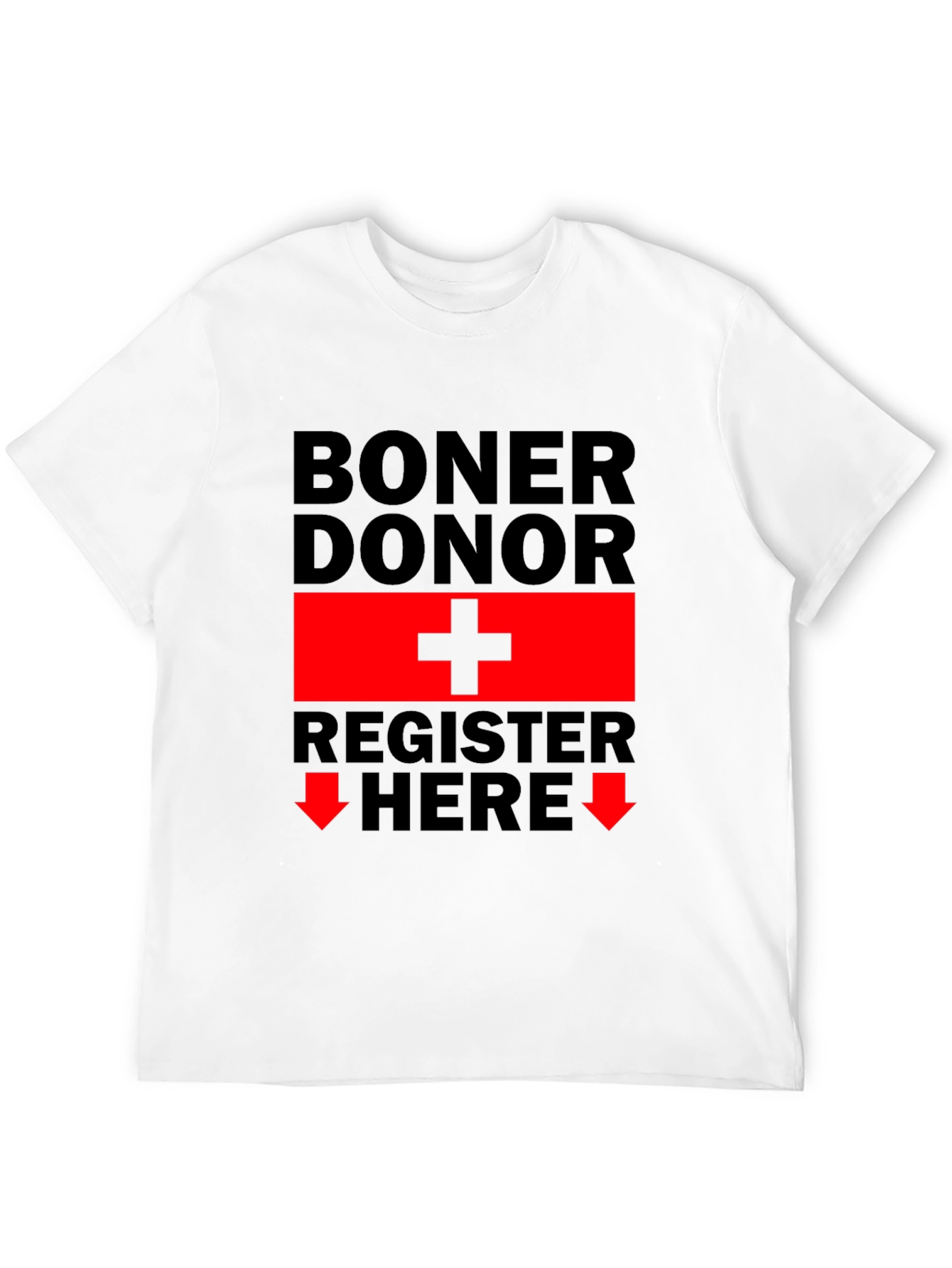 Boner Donor Register Here Funny Graphic Tee