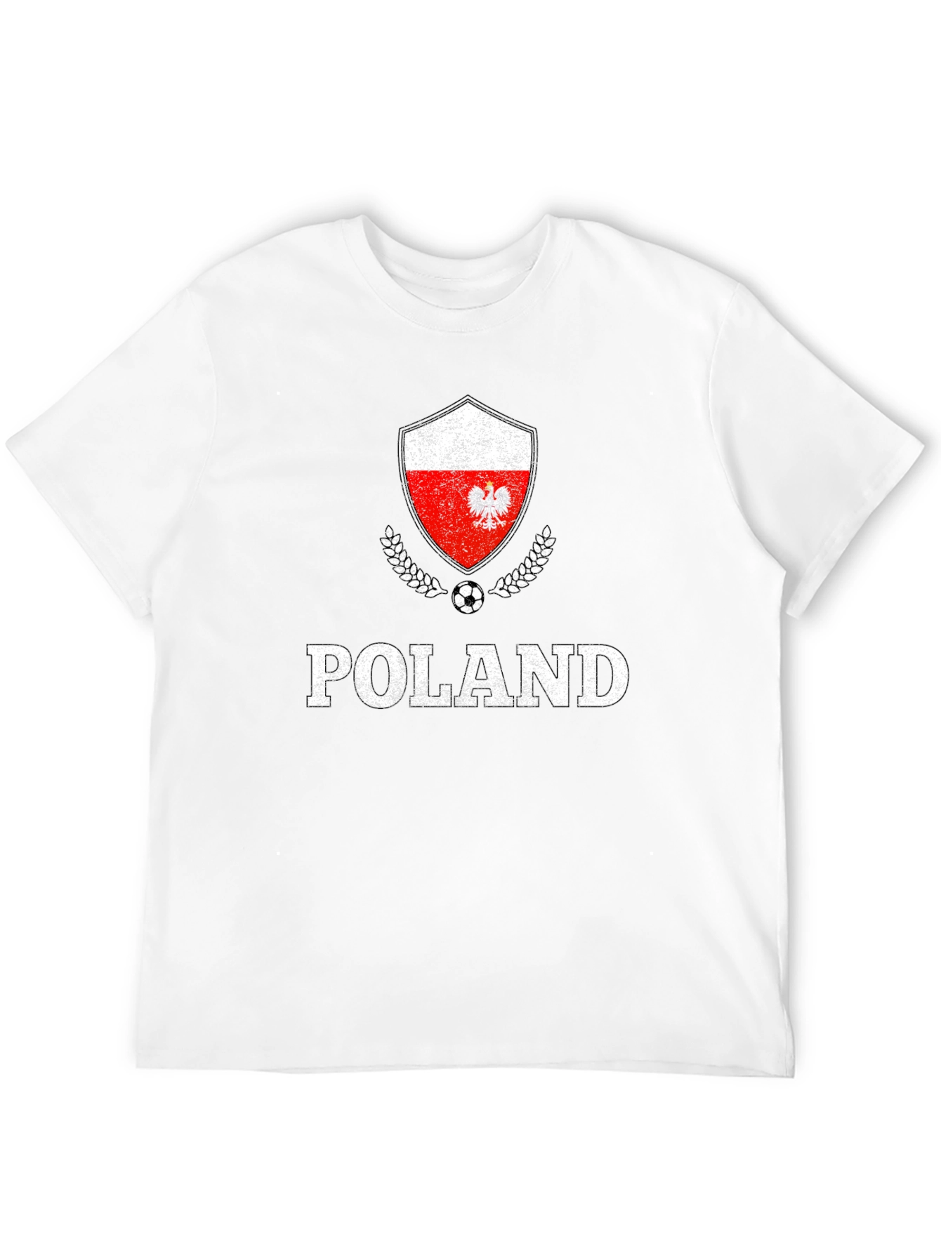 Poland Soccer T-Shirt Polish Eagle Flag Football Tee