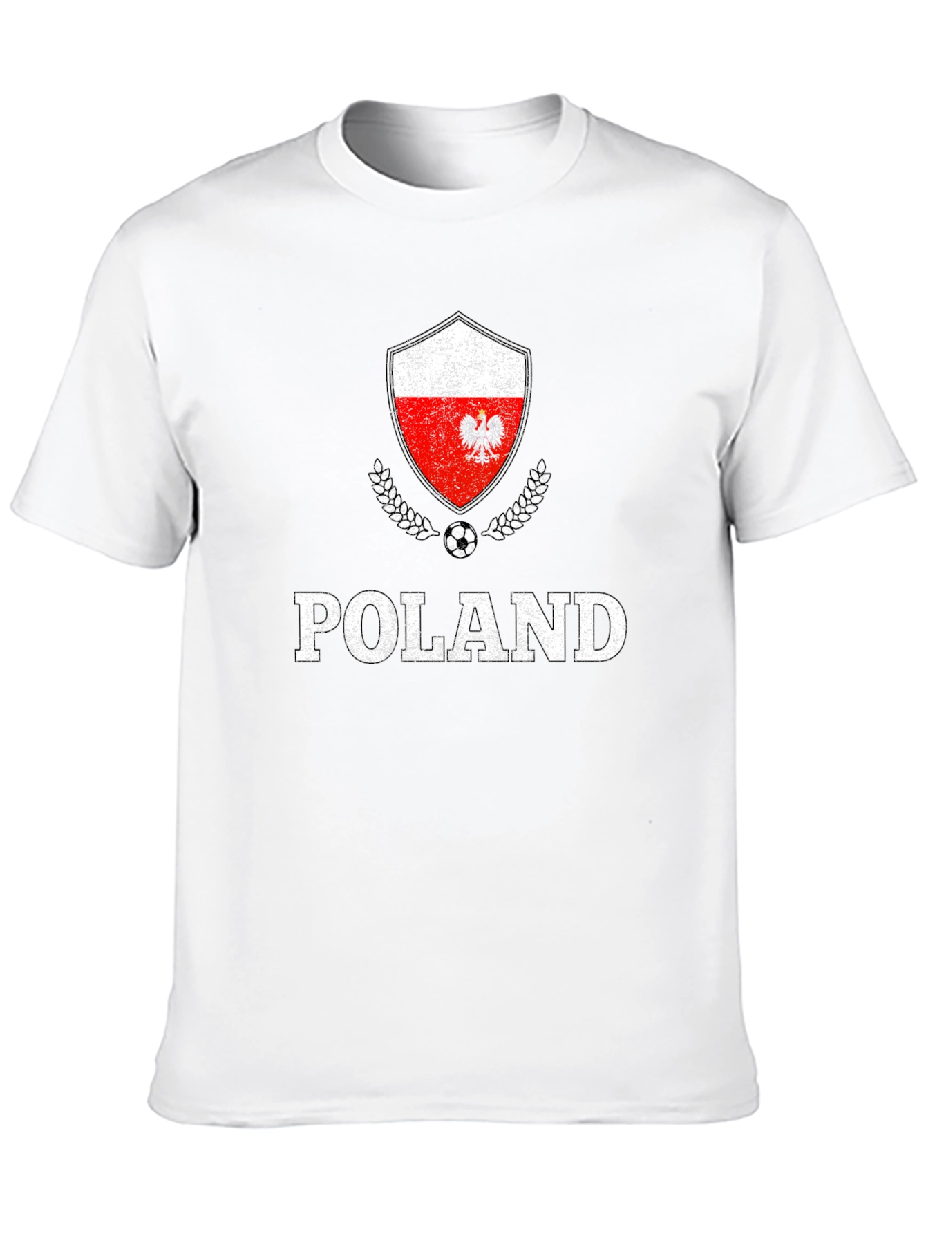 Poland Soccer T-Shirt Polish Eagle Flag Football Tee