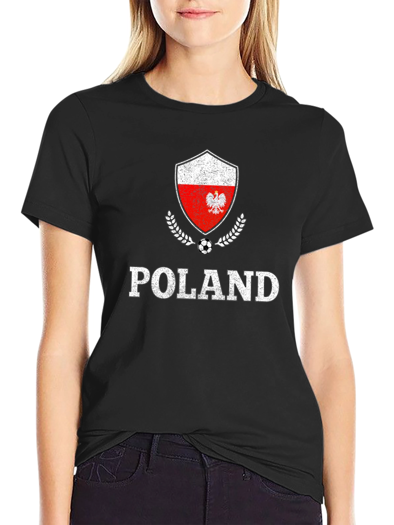 Poland Soccer T-Shirt Polish Eagle Flag Football Tee