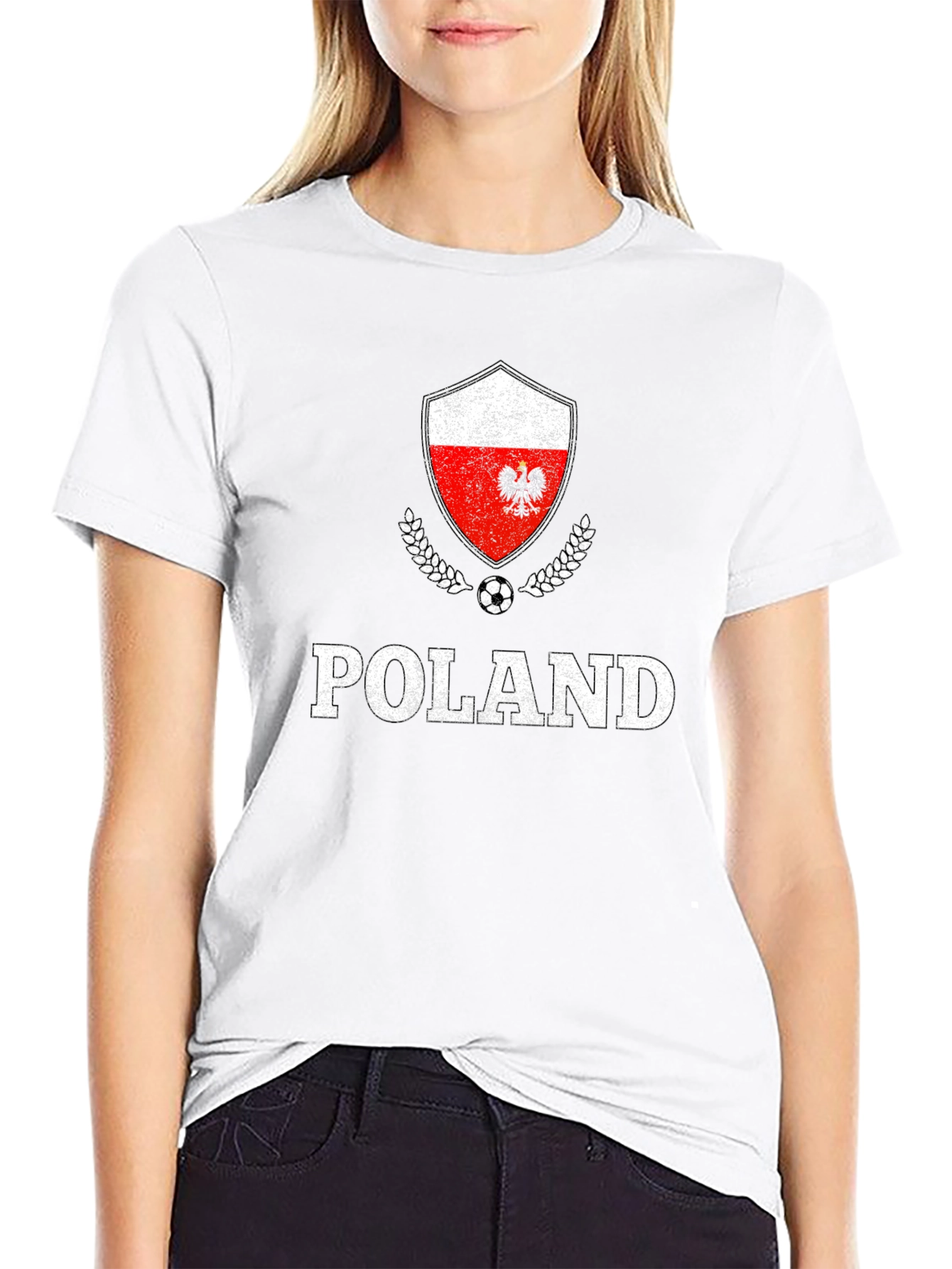 Poland Soccer T-Shirt Polish Eagle Flag Football Tee