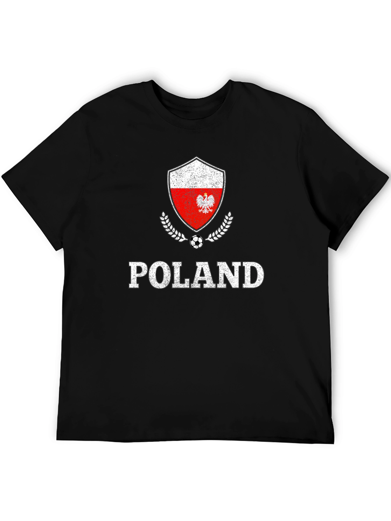 Poland Soccer T-Shirt Polish Eagle Flag Football Tee