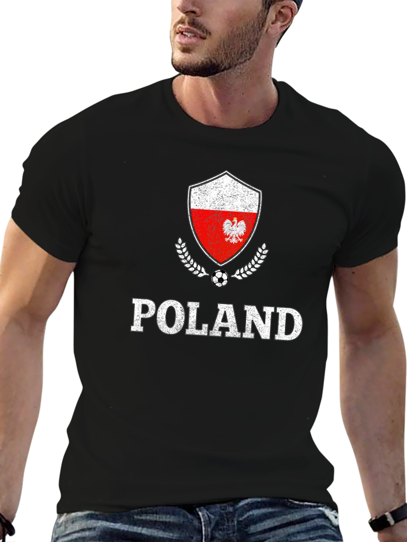 Poland Soccer T-Shirt Polish Eagle Flag Football Tee