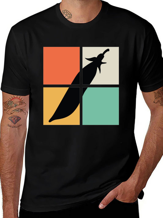 Retro Eggplant Graphic Tee - Soft Cotton Comfort