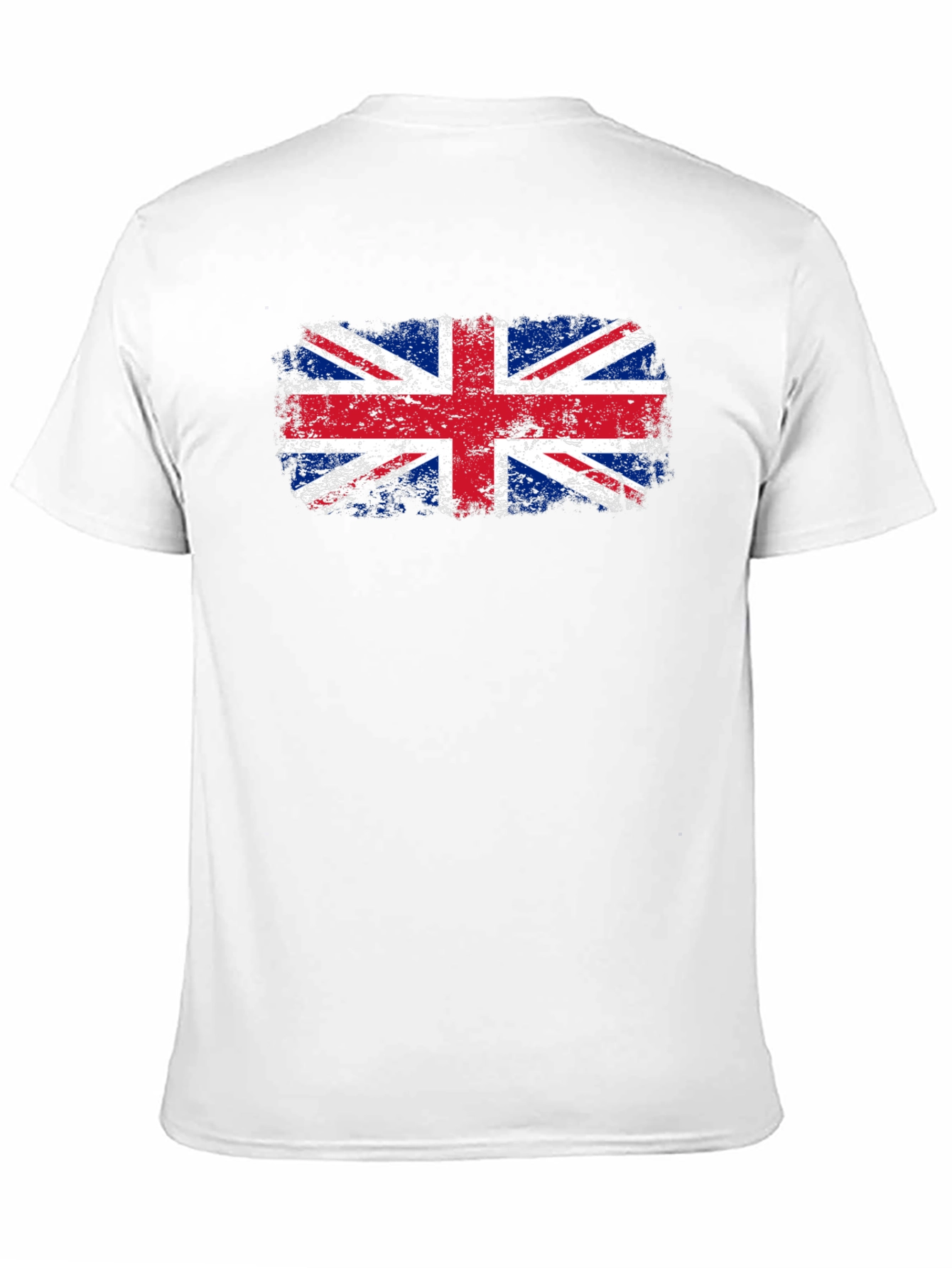 Union Jack Flag Distressed Graphic Tee - Black