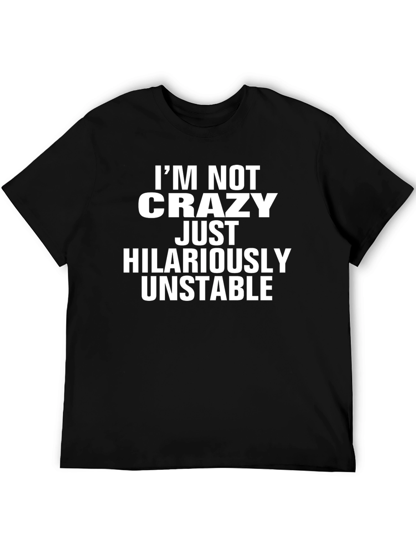 Hilariously Unstable Graphic Tee - Black Cotton