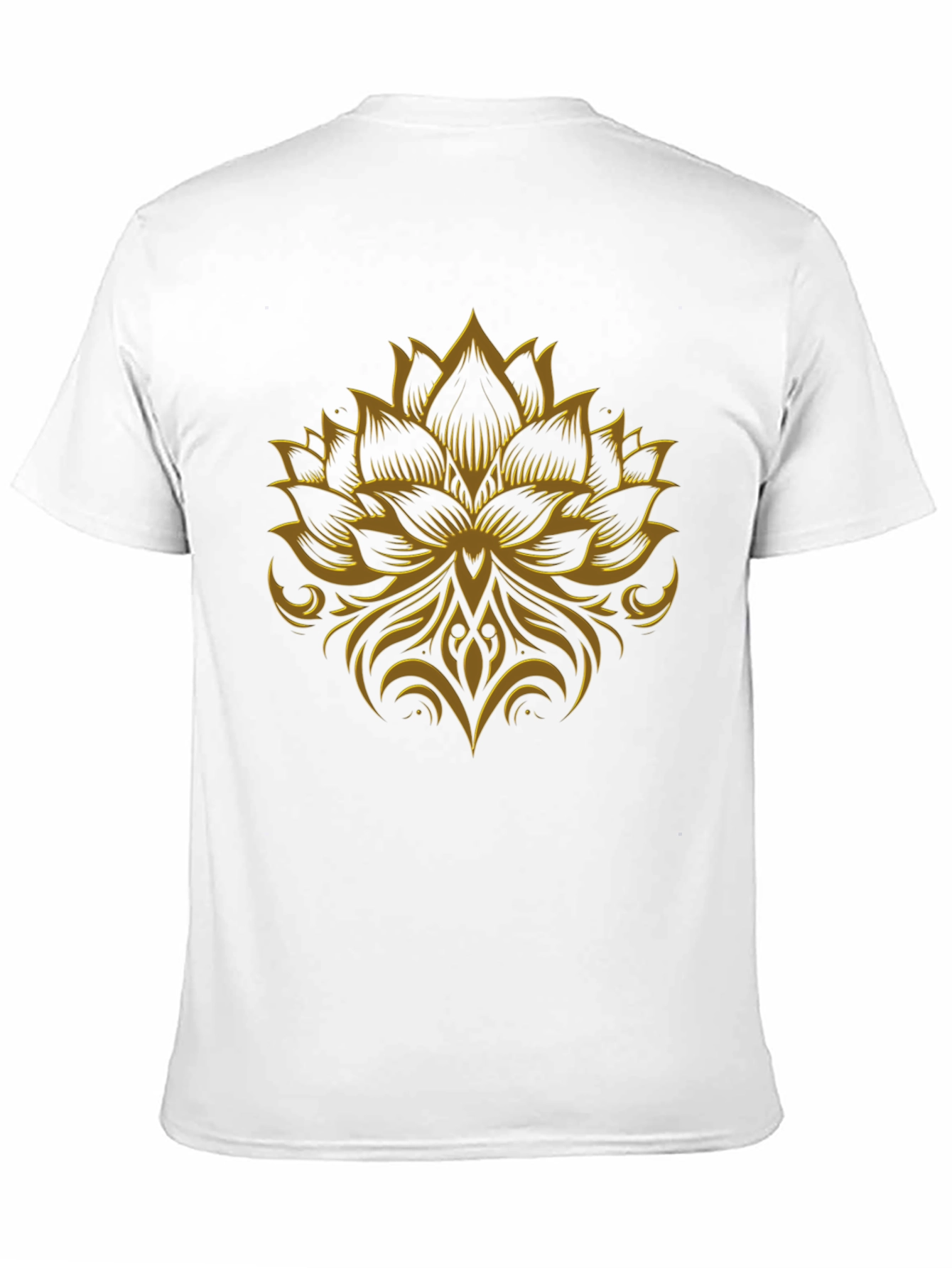 Lotus Flower Graphic Black T-Shirt