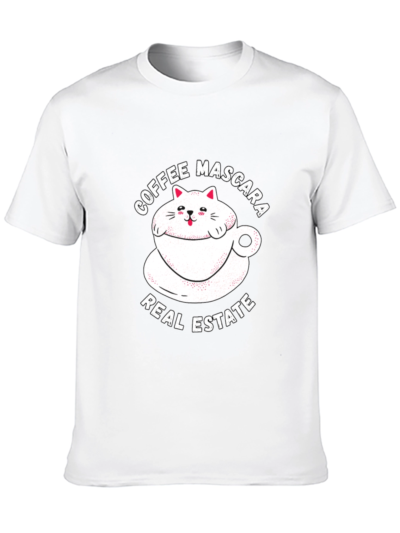 Coffee Mascara Real Estate Cat Graphic T-Shirt