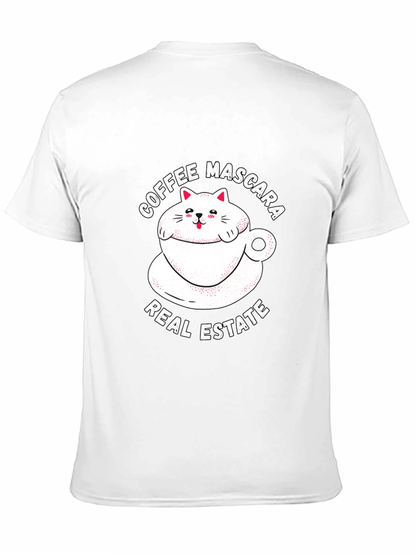 Coffee Mascara Real Estate Cat Graphic T-Shirt