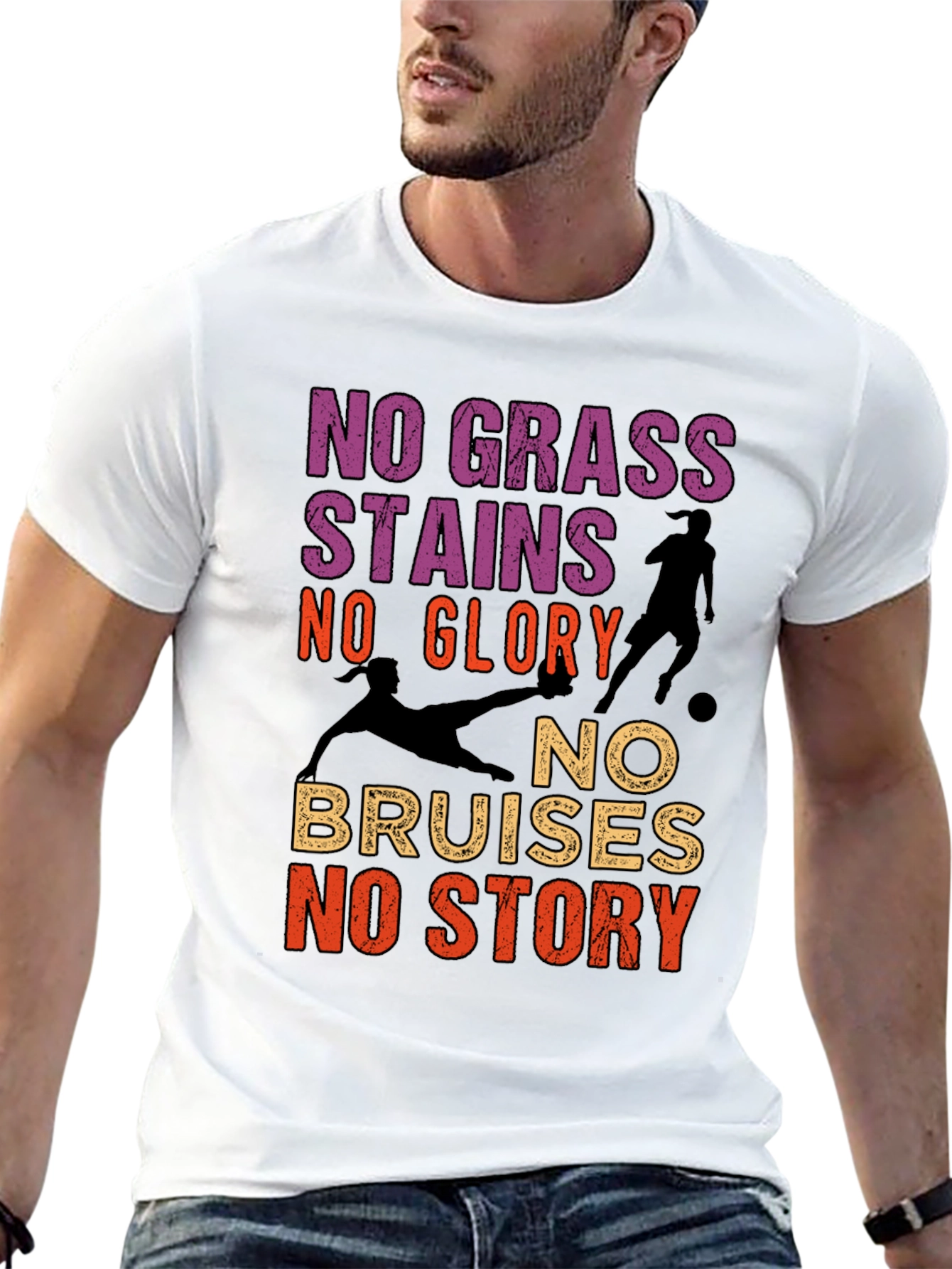 No Grass Stains No Glory Soccer T-Shirt