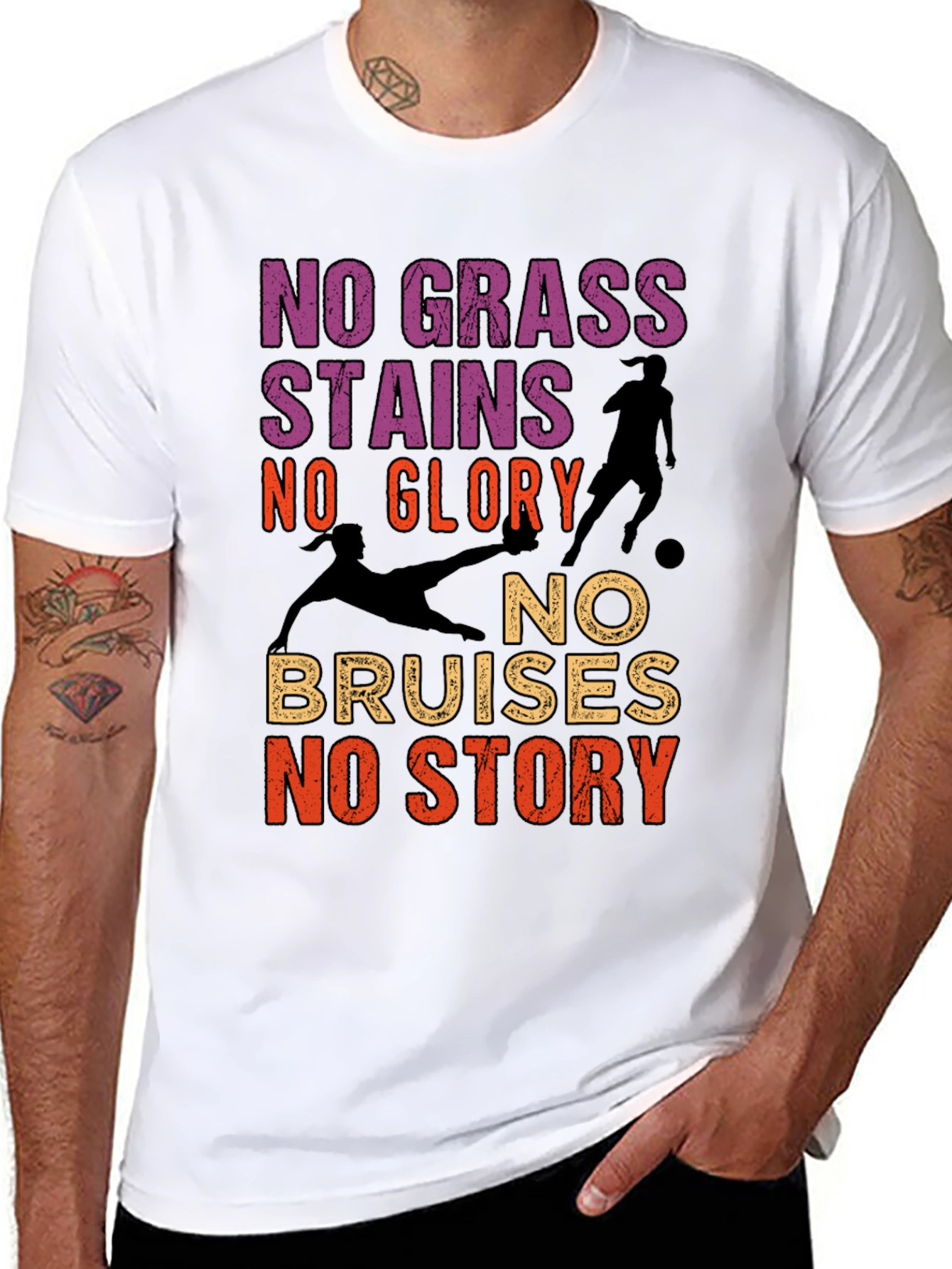 No Grass Stains No Glory Soccer T-Shirt