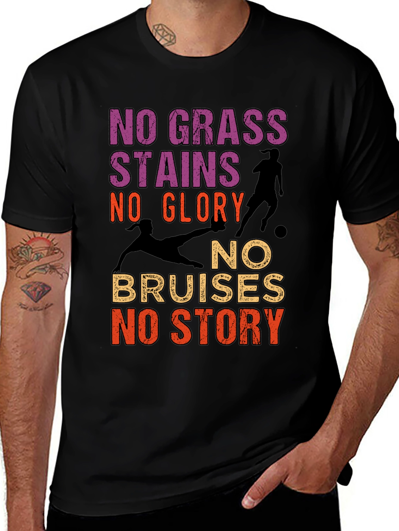 No Grass Stains No Glory Soccer T-Shirt