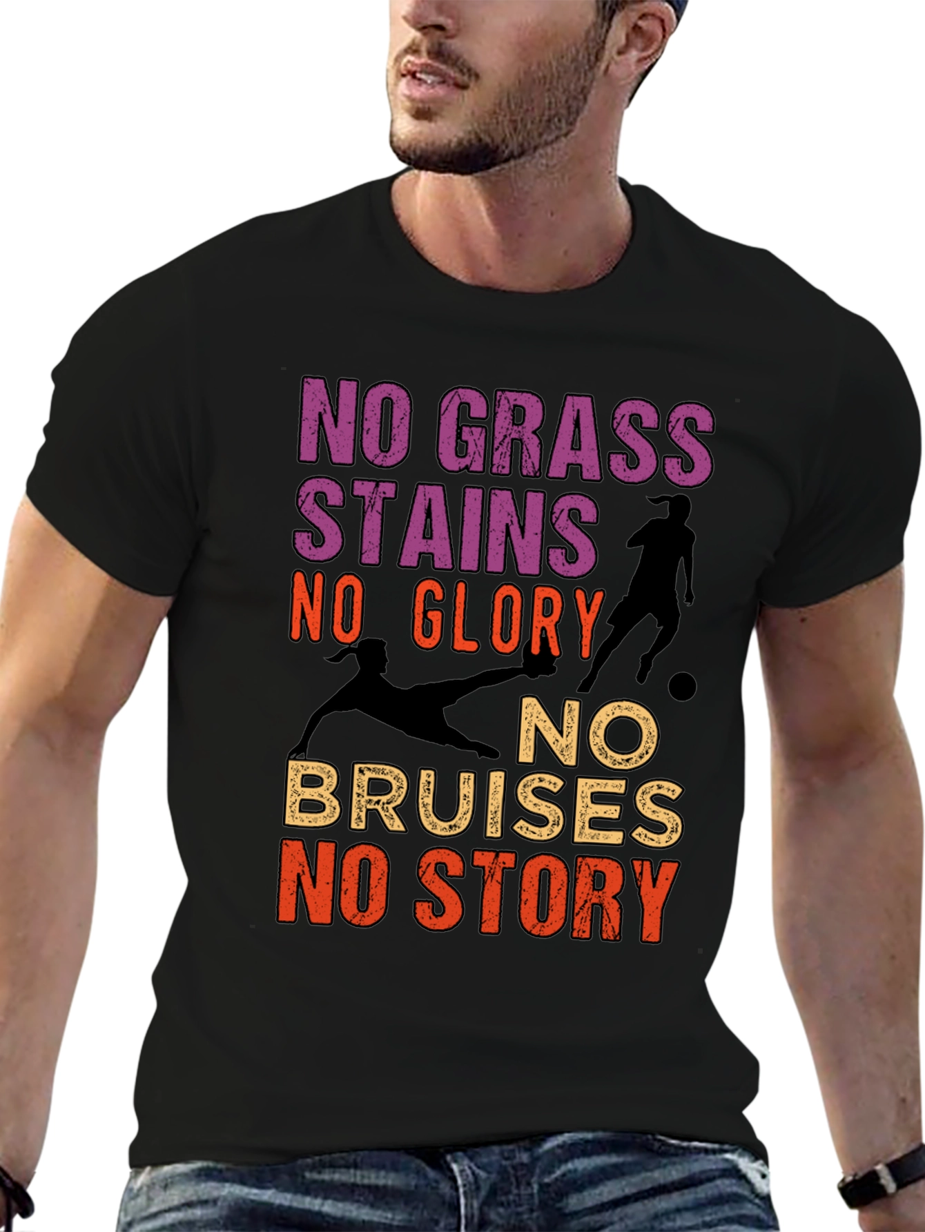 No Grass Stains No Glory Soccer T-Shirt