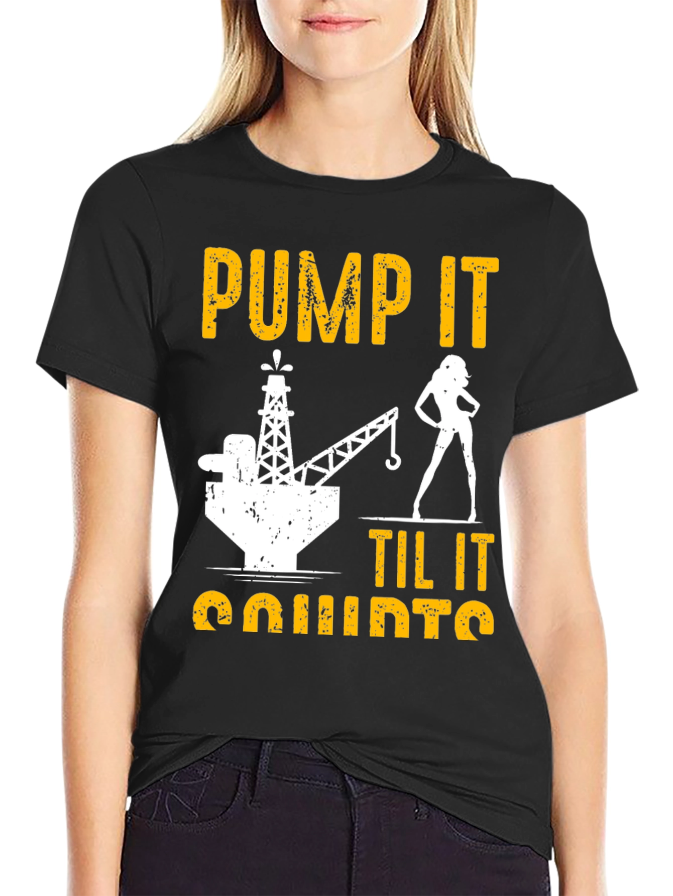 Pump It Til It Quirts Black T-Shirt