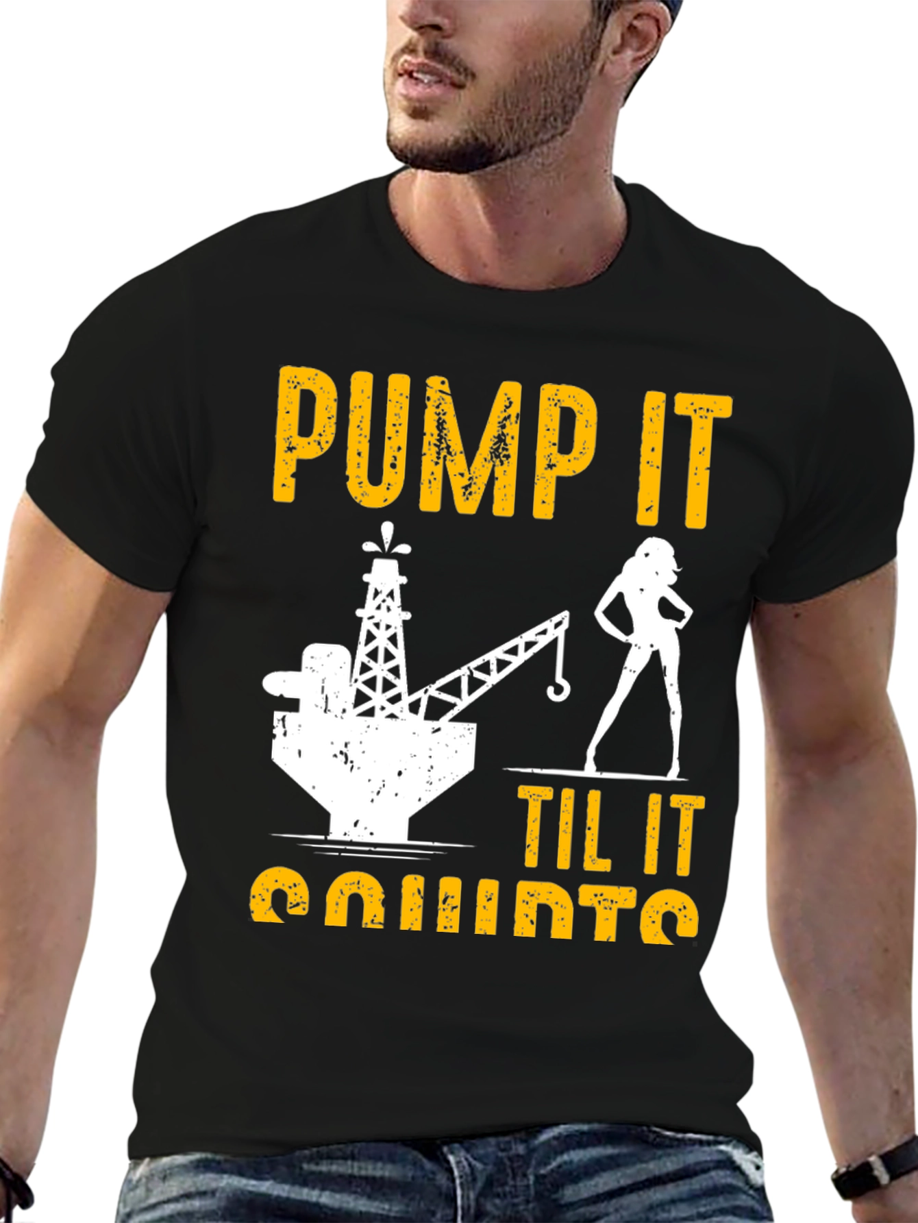 Pump It Til It Quirts Black T-Shirt