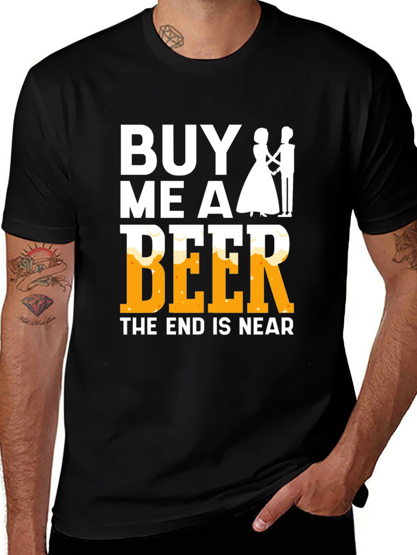 Buy Me A Beer - Funny Wedding T-Shirt