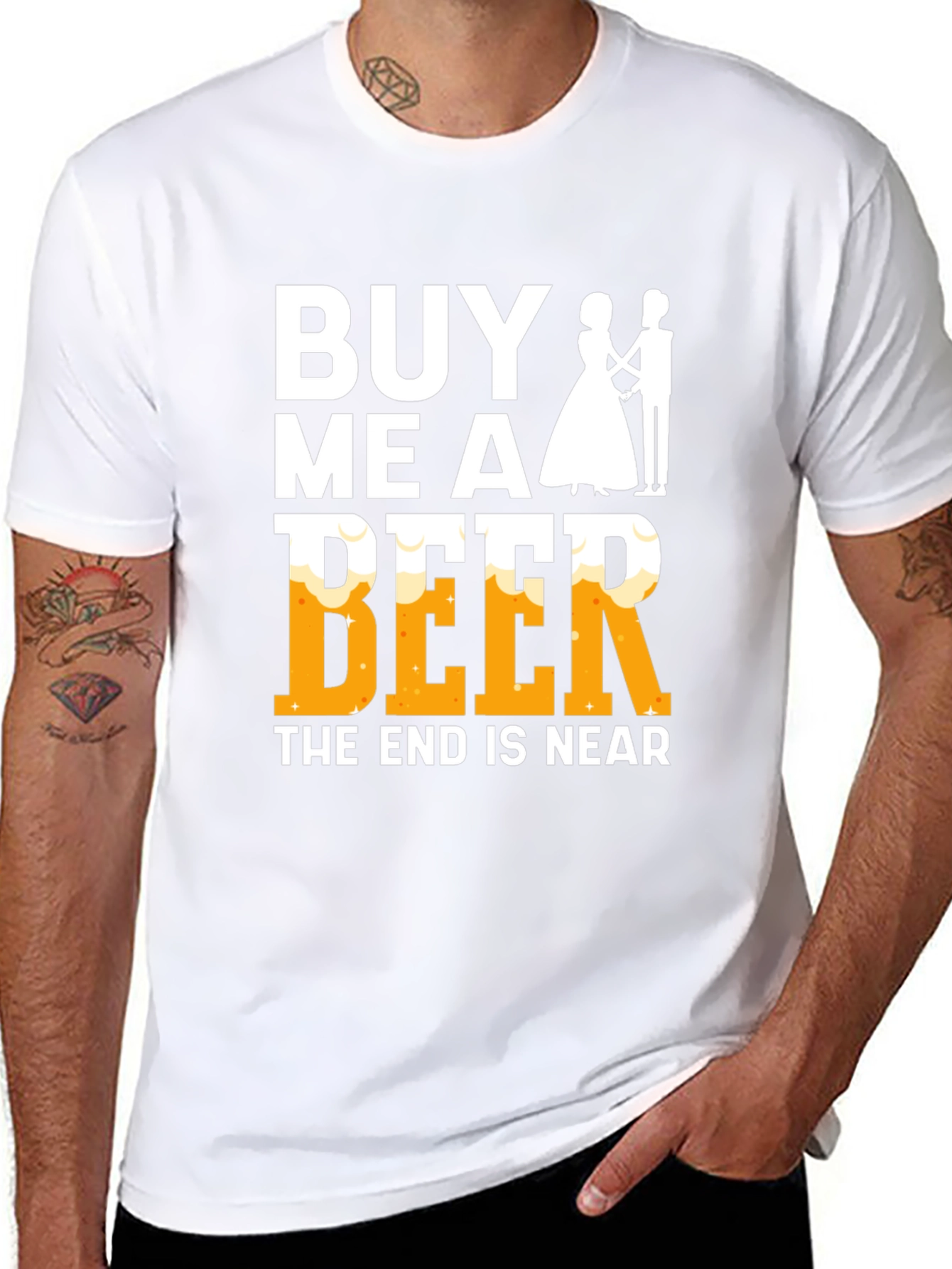 Buy Me A Beer - Funny Wedding T-Shirt