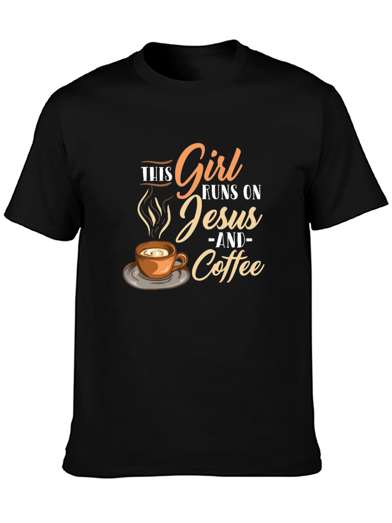 Girl Runs on Jesus and Coffee T-Shirt
