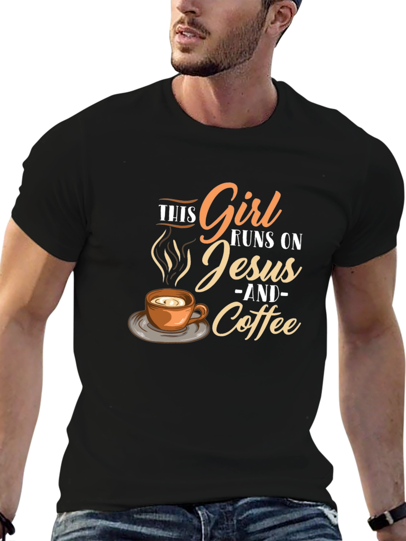 Girl Runs on Jesus and Coffee T-Shirt