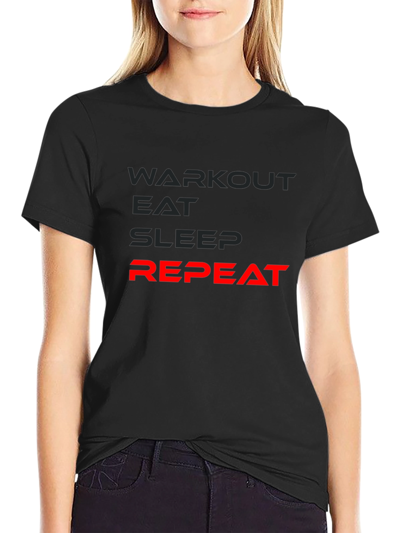 Workout Eat Sleep Repeat Mens T-Shirt