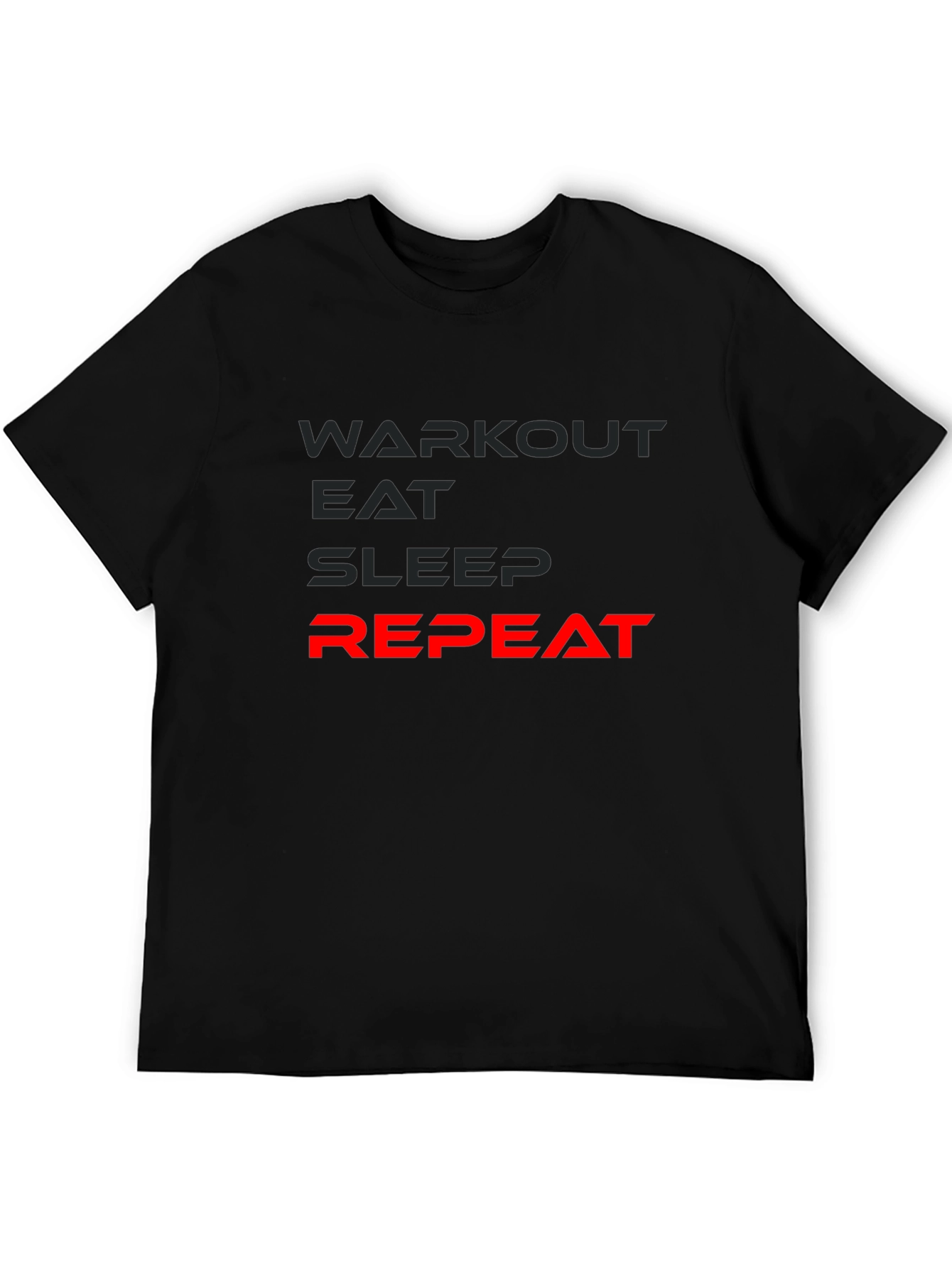 Workout Eat Sleep Repeat Mens T-Shirt
