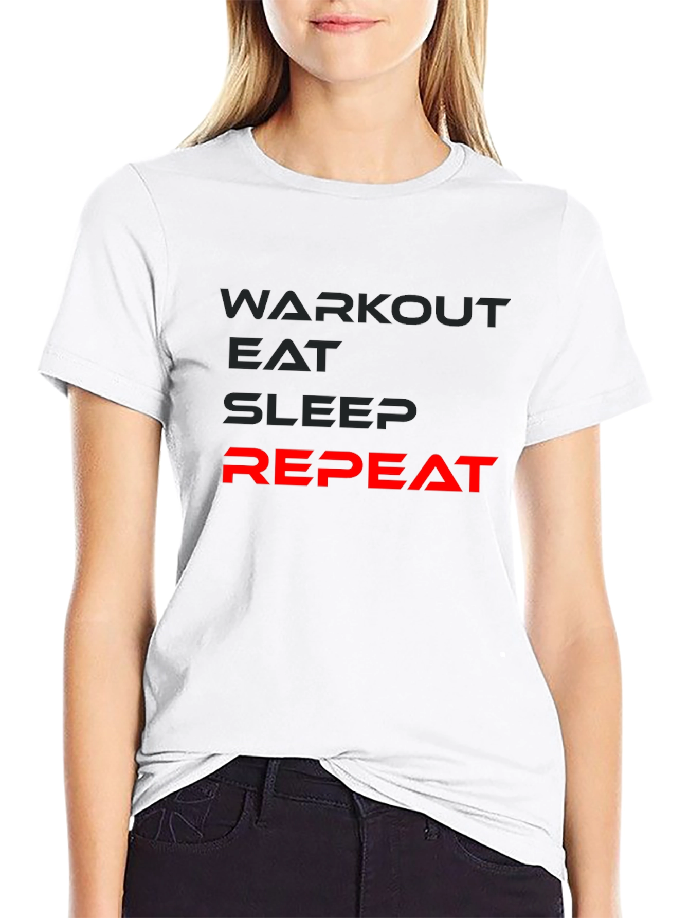 Workout Eat Sleep Repeat Mens T-Shirt