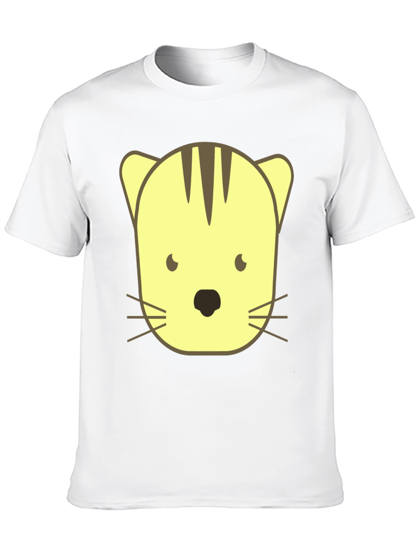 Cute Cartoon Cat Graphic Black T-Shirt