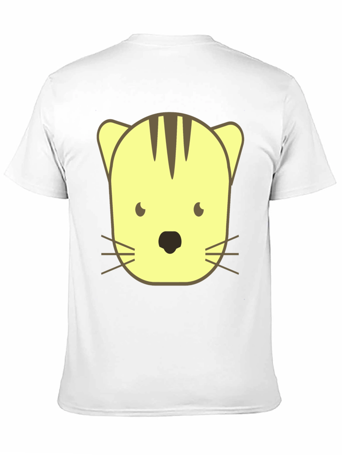 Cute Cartoon Cat Graphic Black T-Shirt
