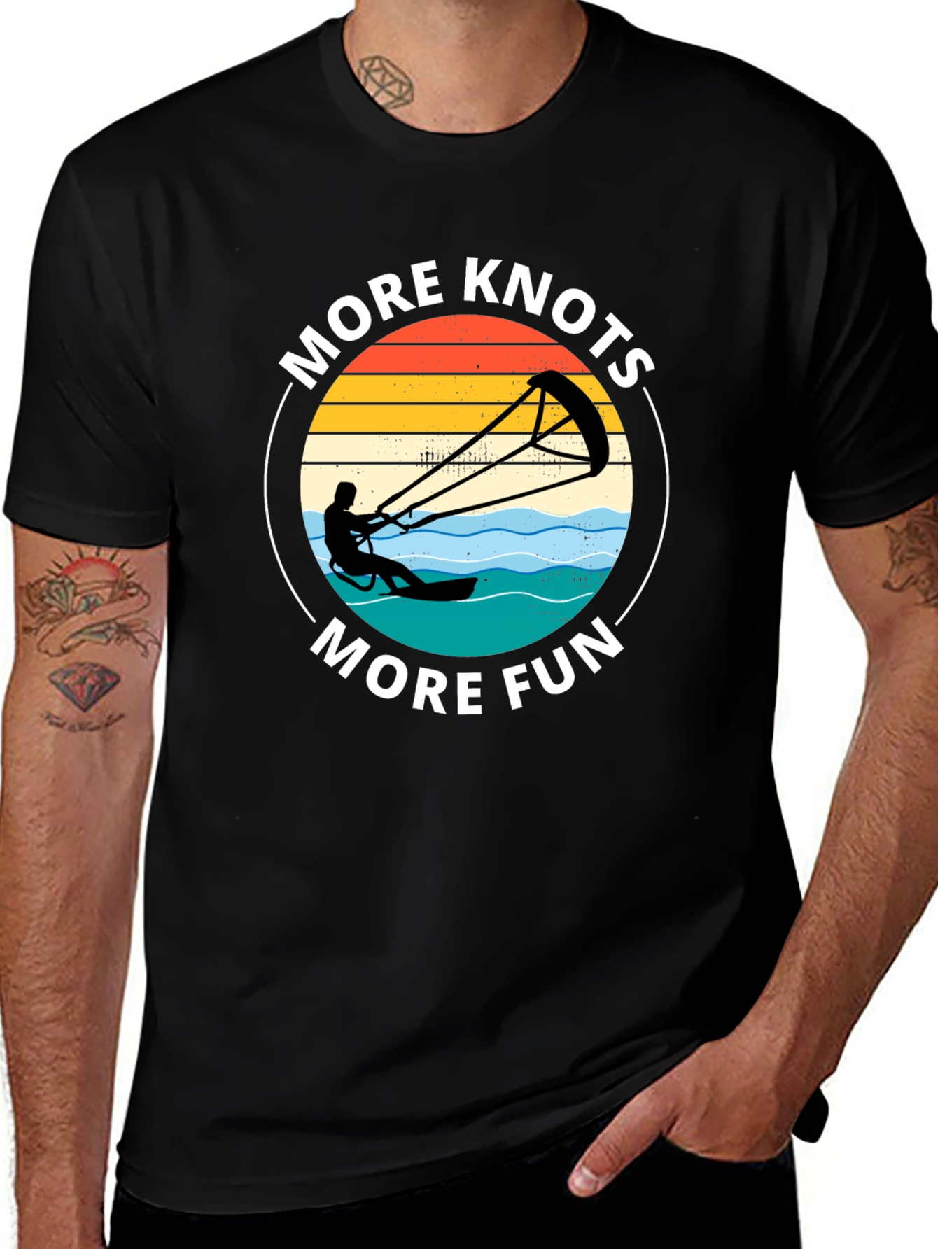 More Knots More Fun Kiteboarding T-Shirt